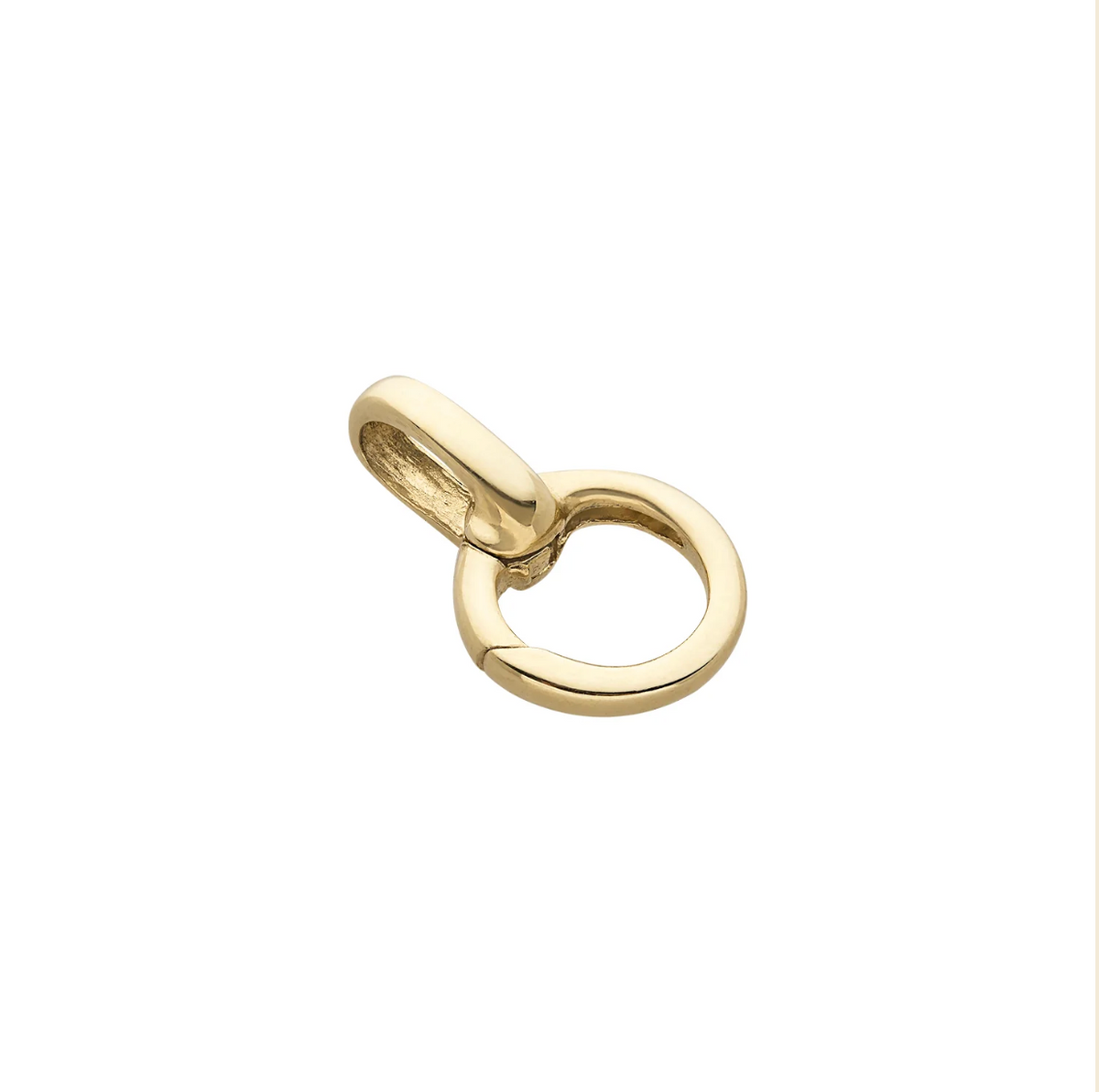 14k Yellow Gold Extender Push-in Circle Clasp