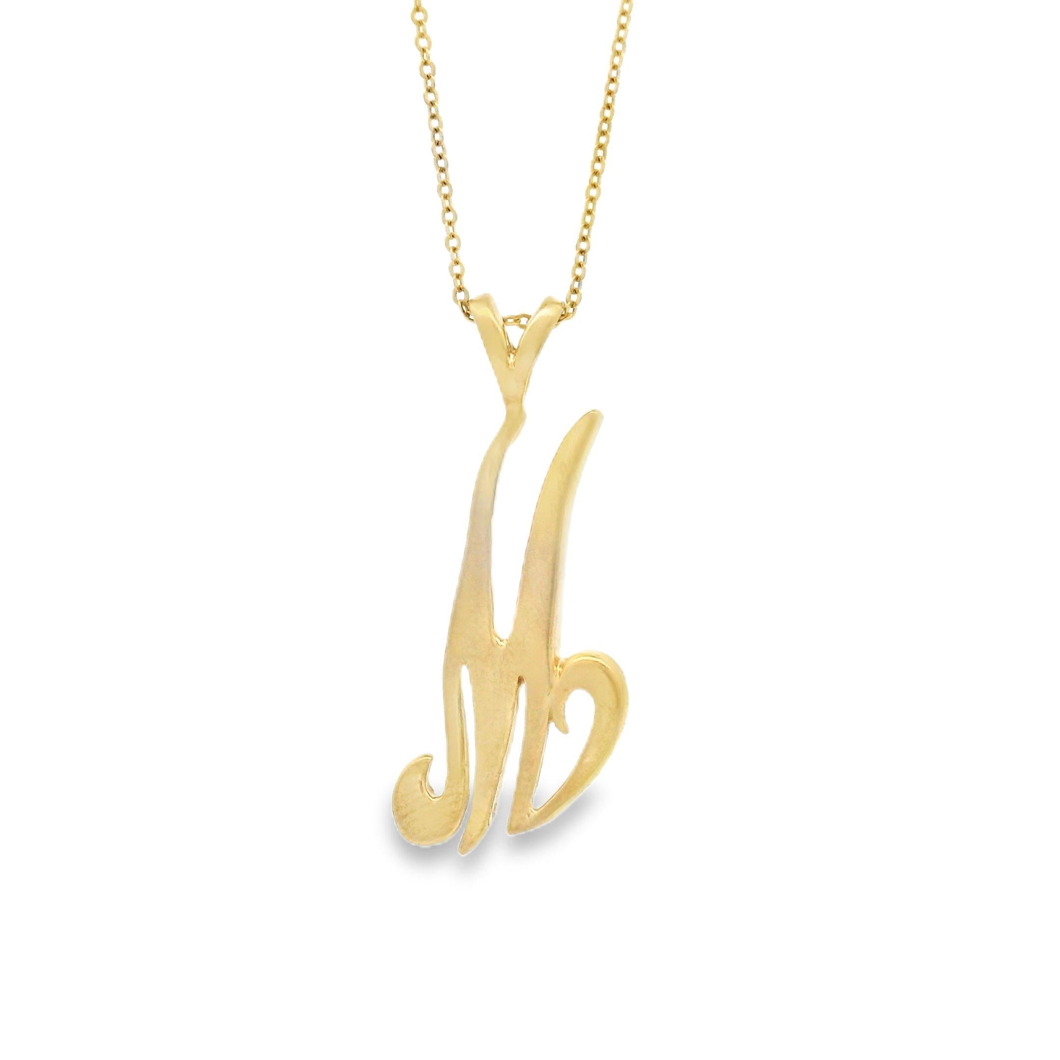 Vintage 14K Gold "M" Charm