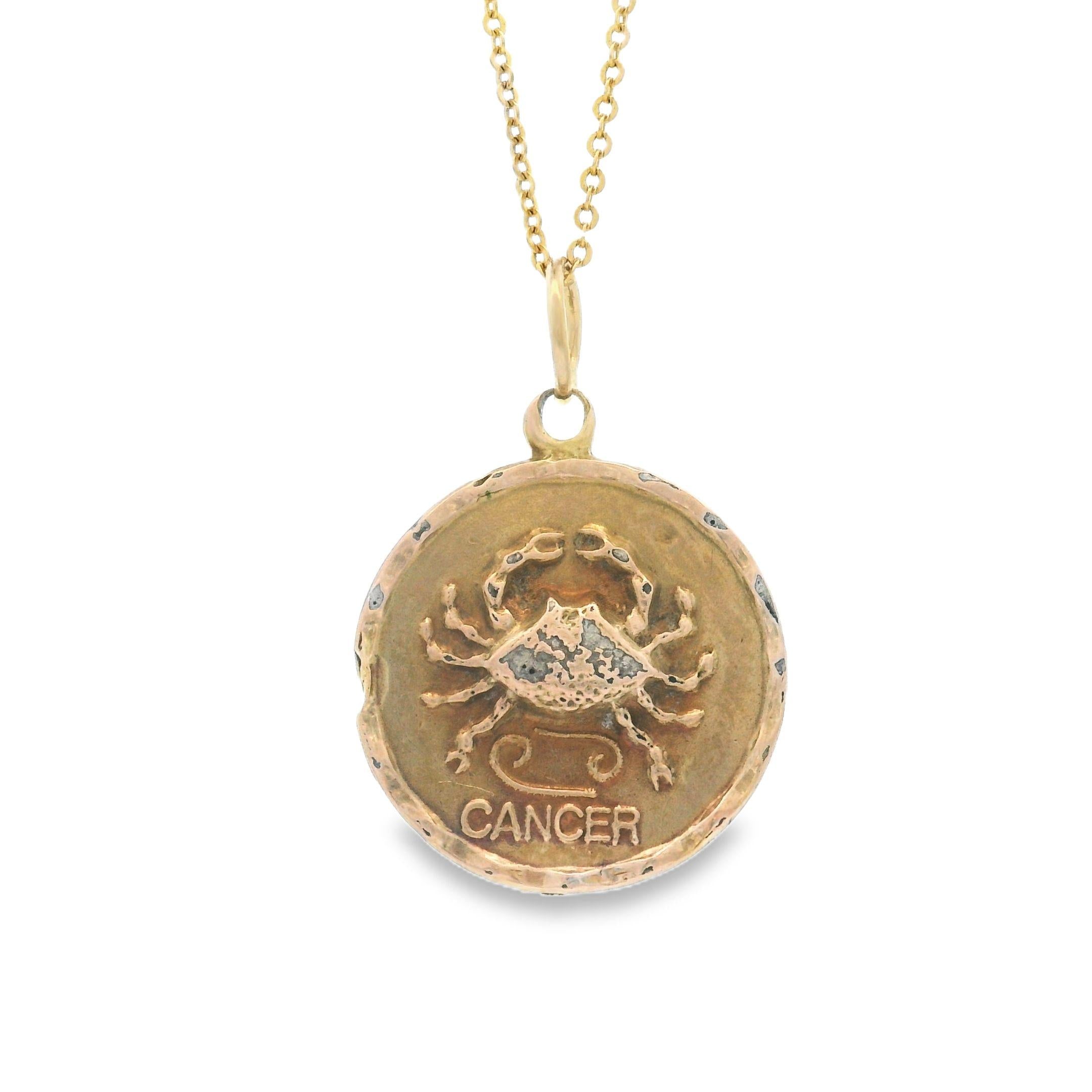 14k Yellow Gold Vintage Cancer Charm (need price)
