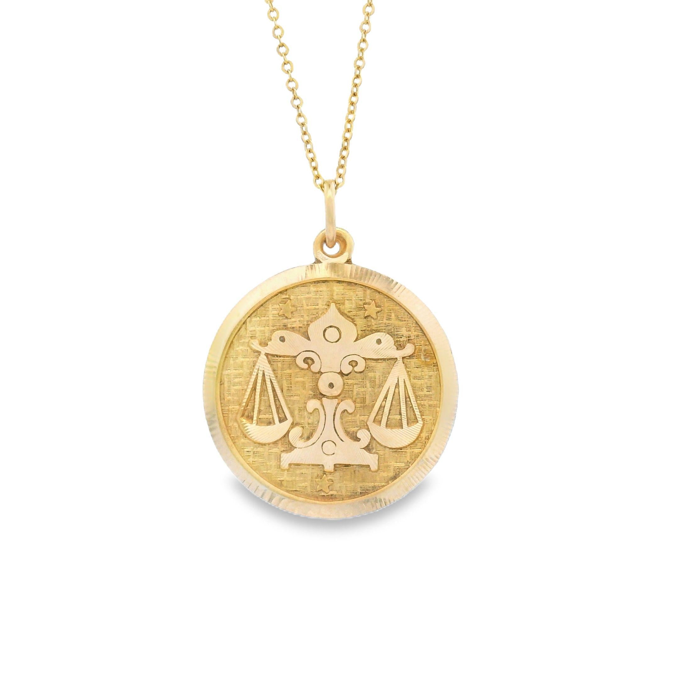 14k Yellow Gold Vintage Libra Charm (price)