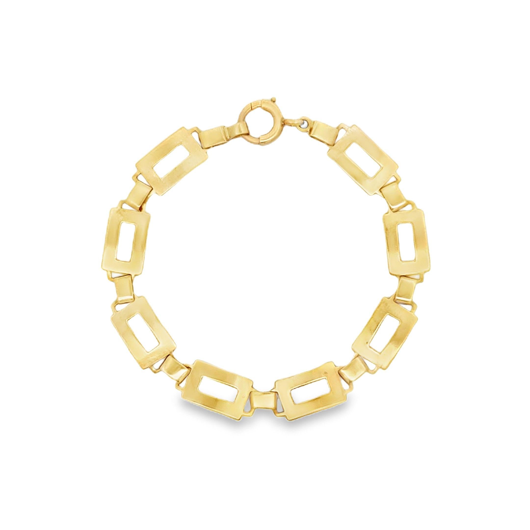 14K Yellow Gold Vintage Link Bracelet