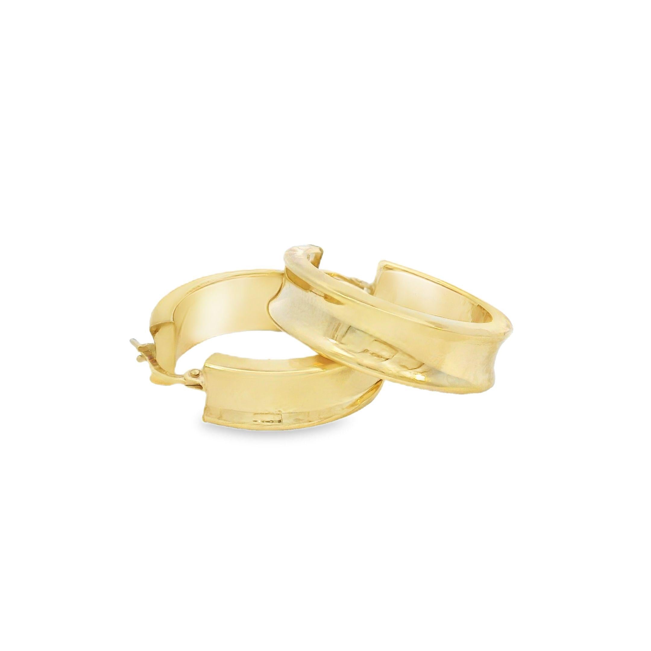 14k Yellow Gold Vintage Hoops