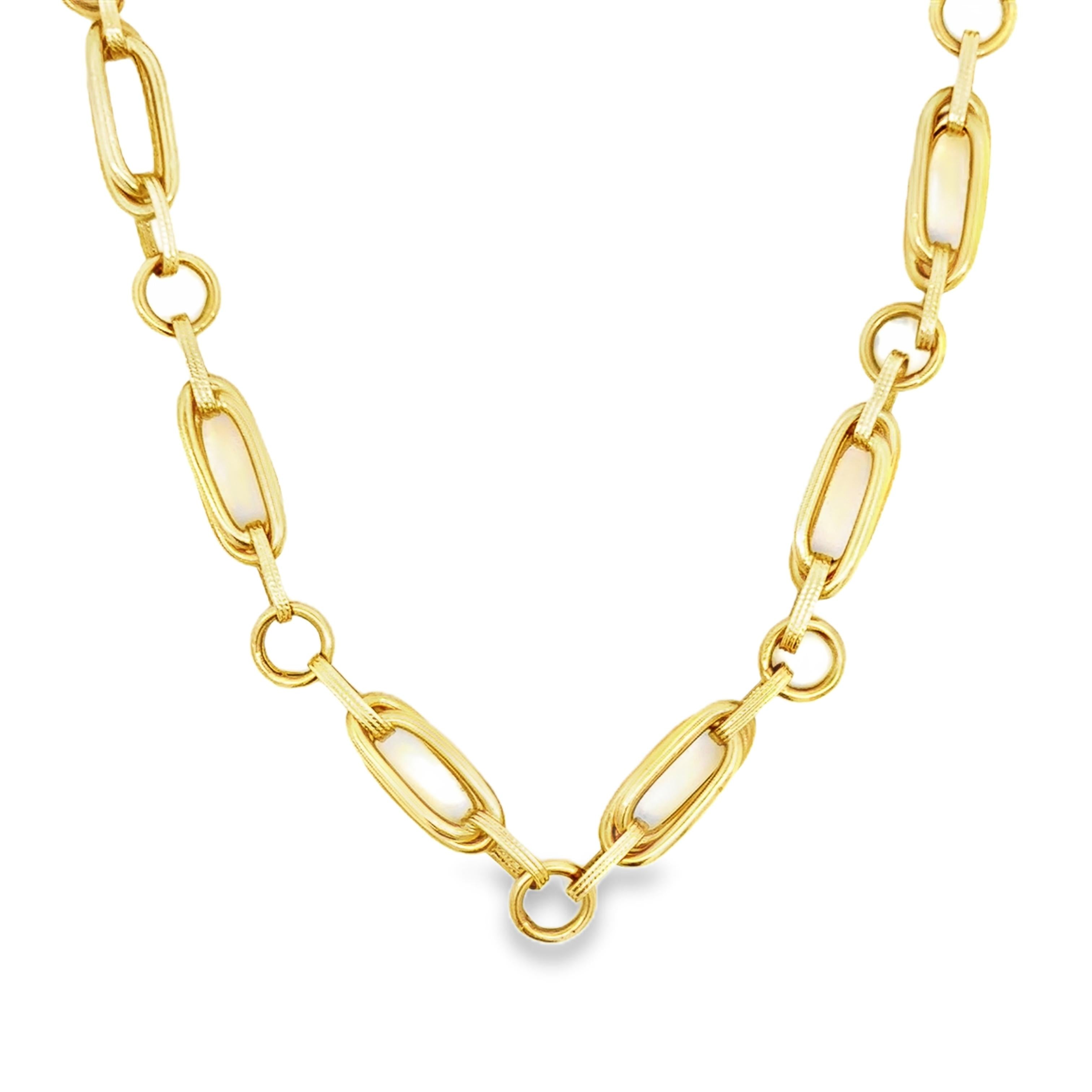 Vintage 18K Gold 38" Paperclip Link Chain