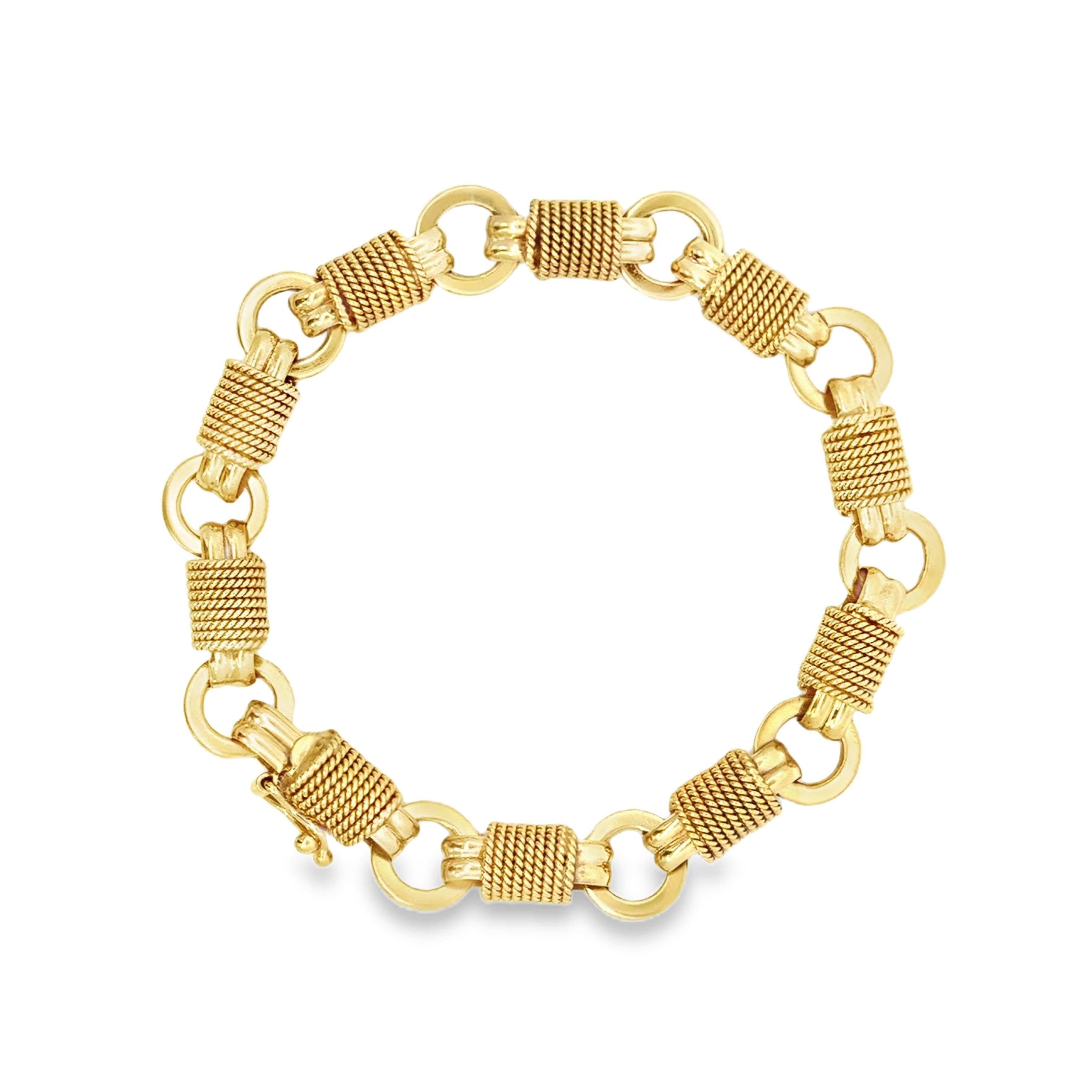 Vintage 14K Gold Rope Knot Bracelet