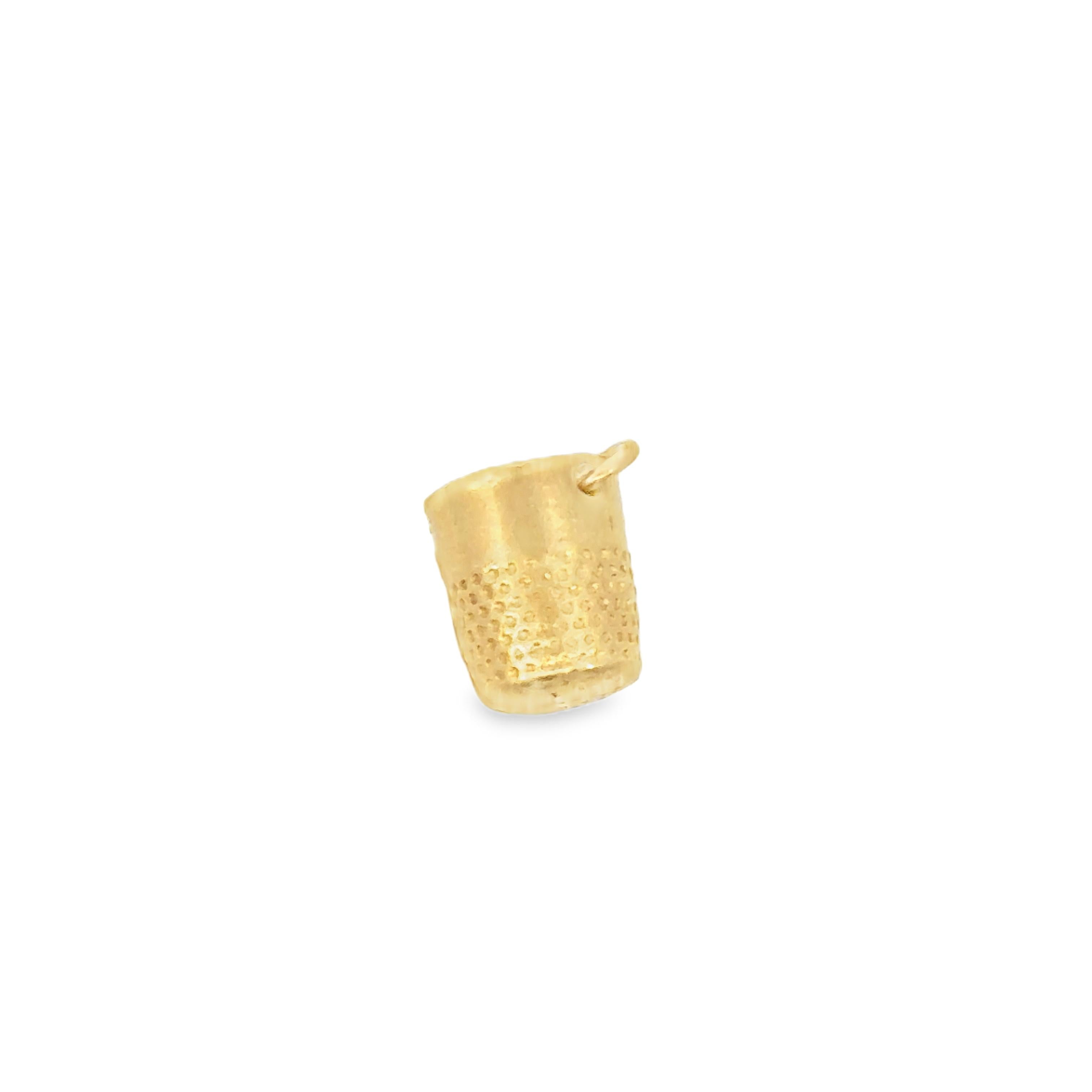 Vintage 14K Gold Thimble Charm