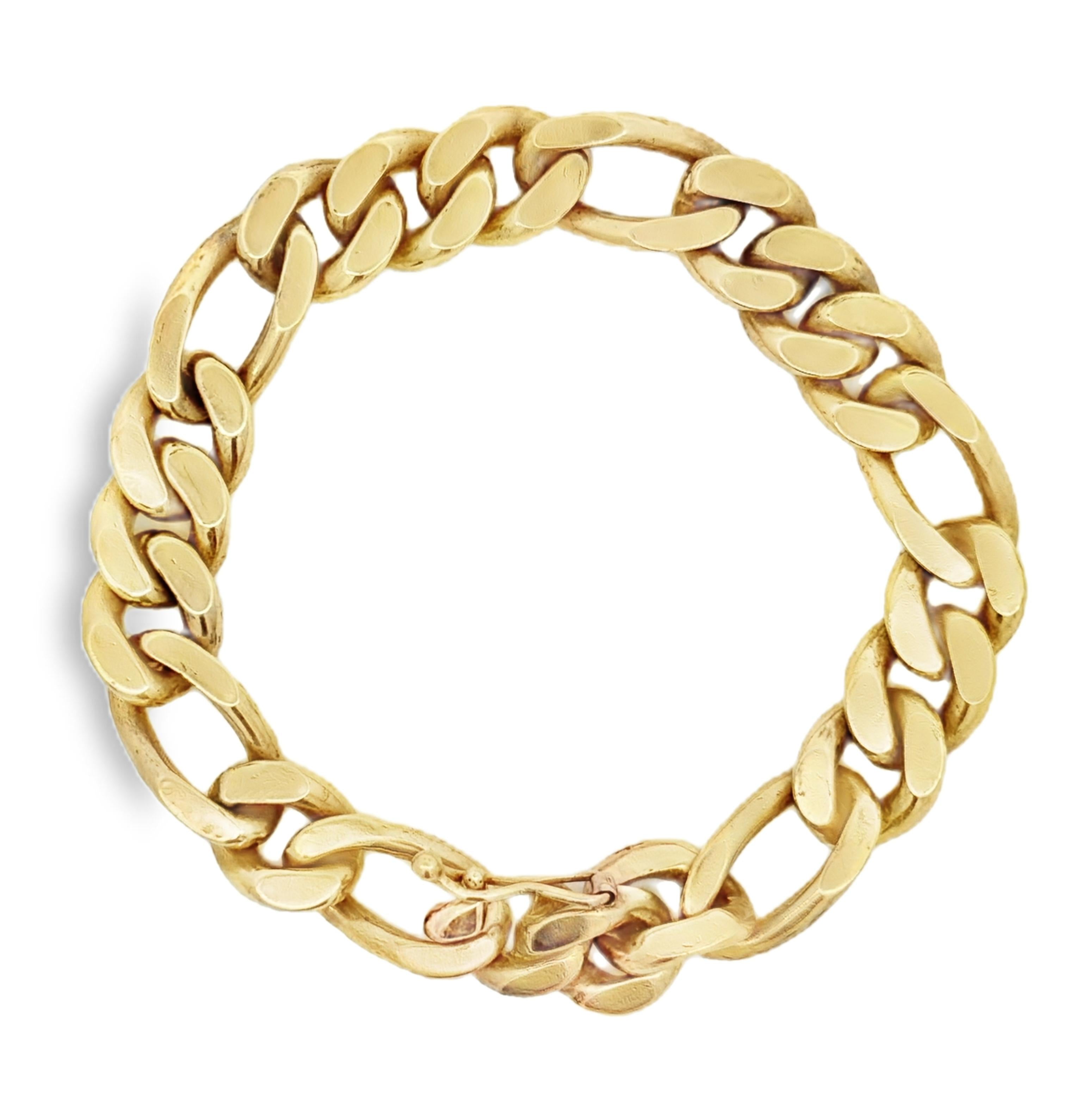 14k Yellow Gold Vintage 8" Curb link Bracelet