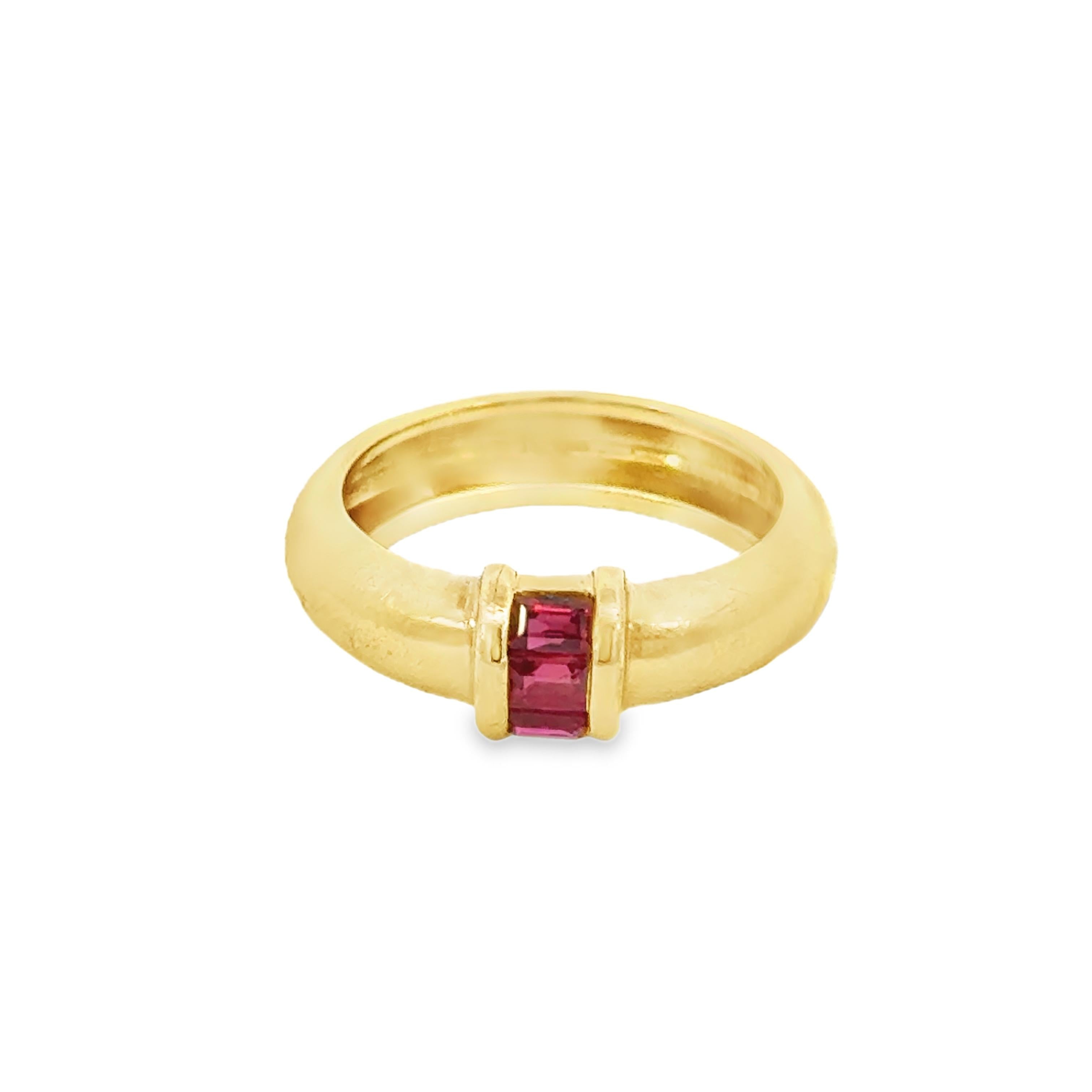 18k Yellow Gold Vintage Ruby Ring