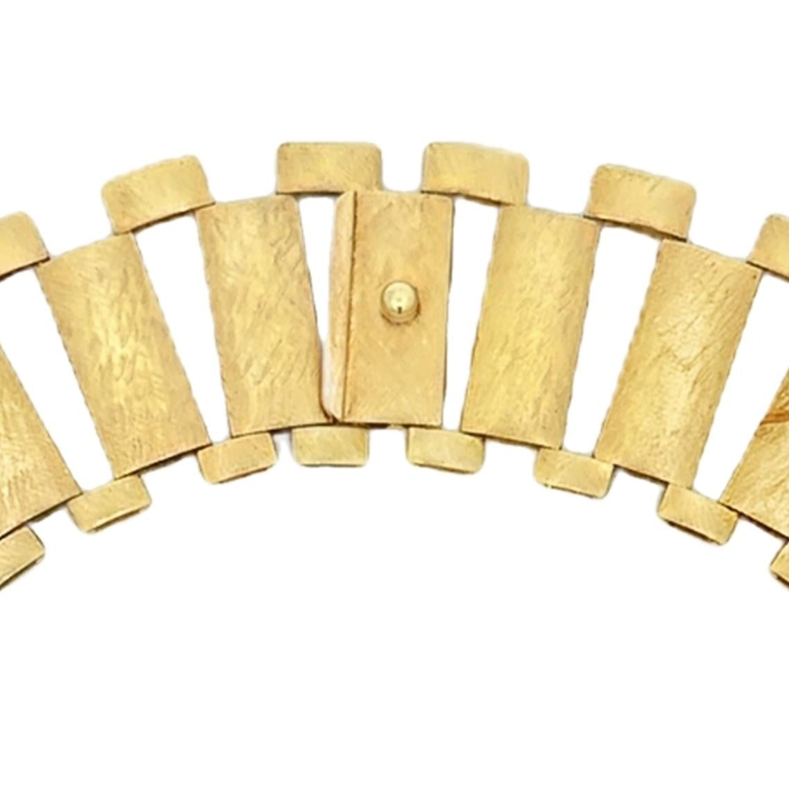 14k Yellow Gold 1980s Vintage Wide Collar Necklace