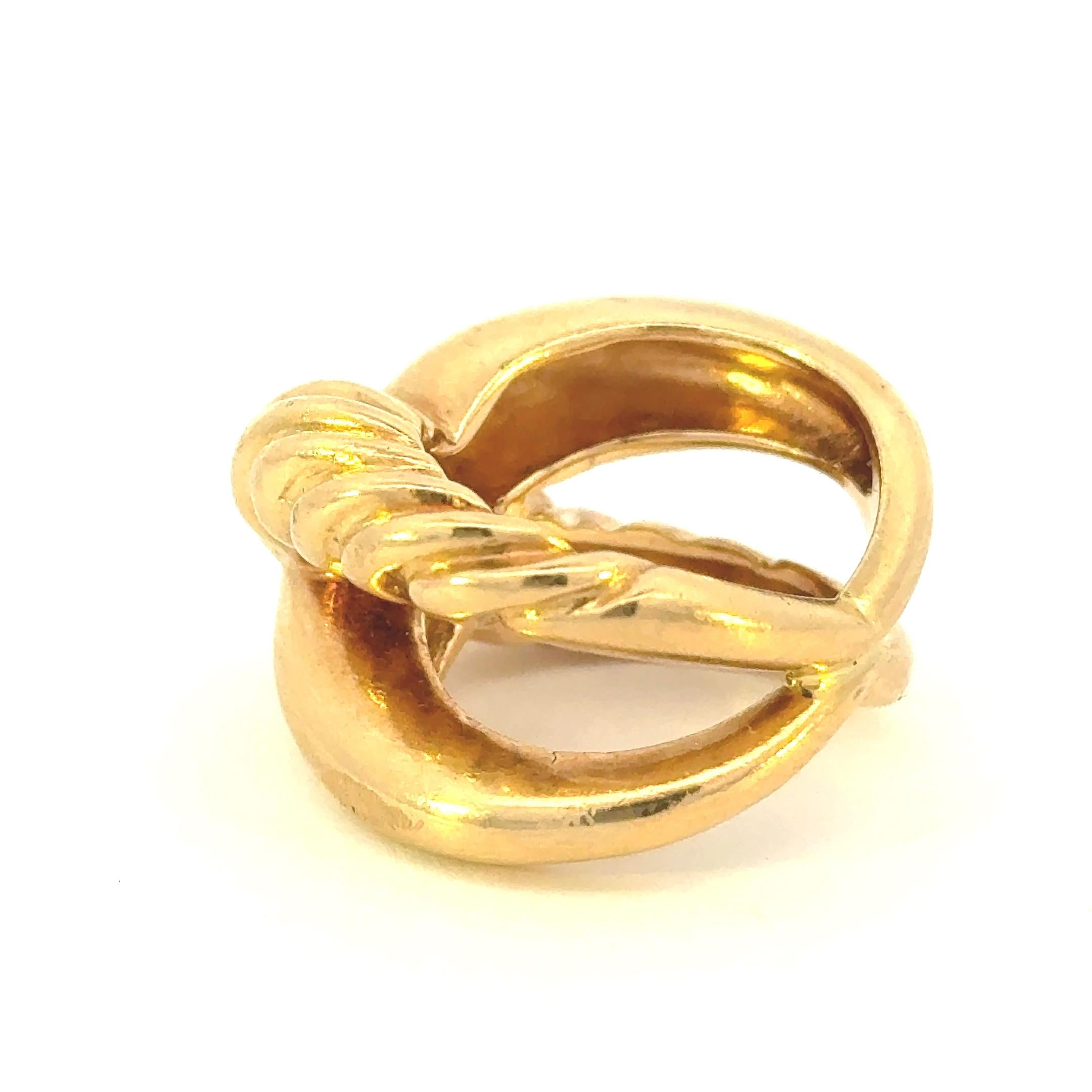 18K Yellow Gold Vintage Cross Ring