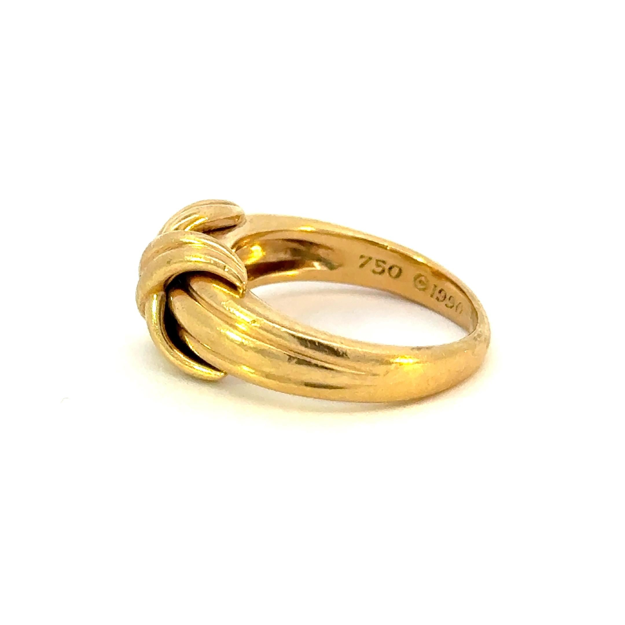 18K Yellow Gold Signed Tiffany & Co. Vintage Ring