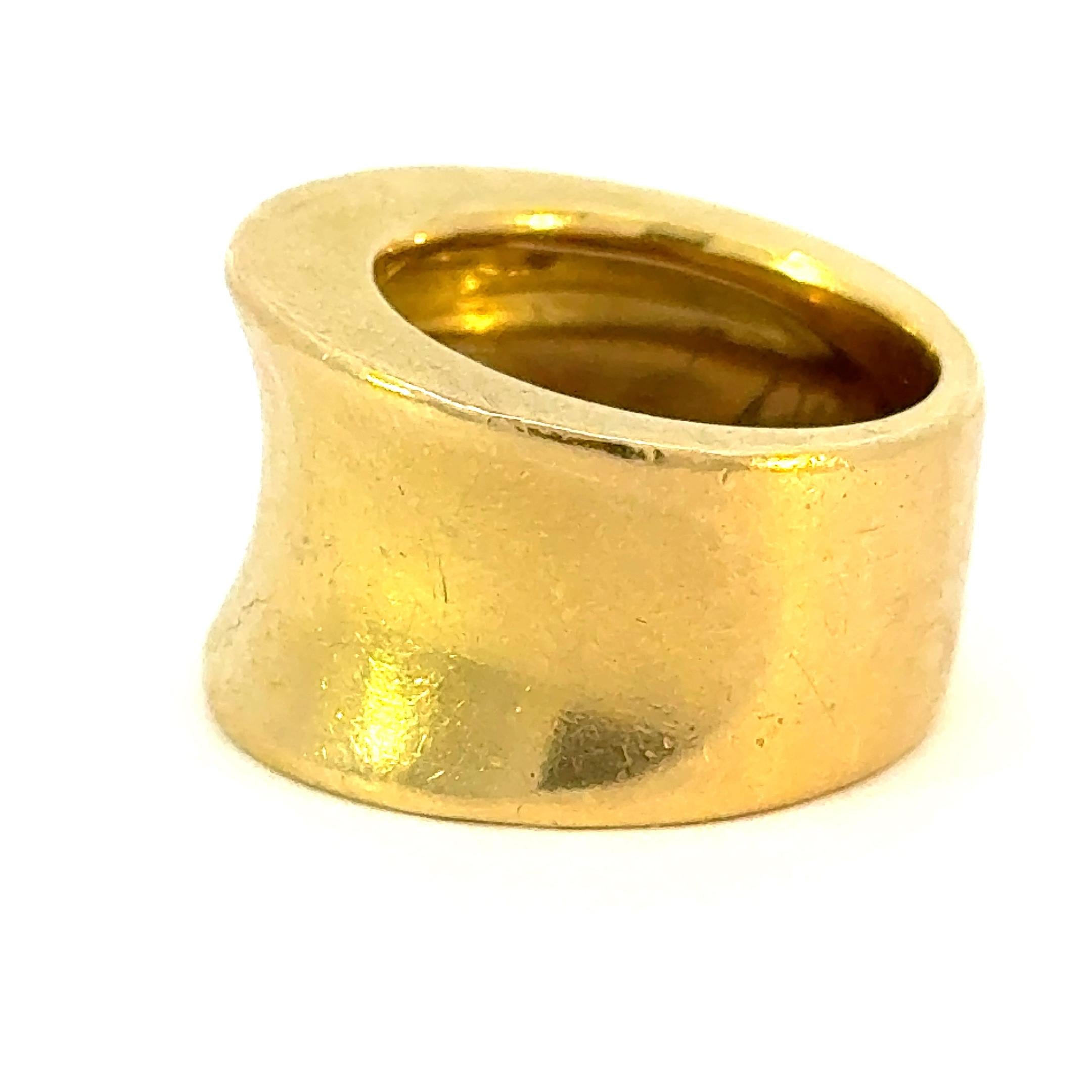 18K Yellow Gold Chunky Vintage Ring