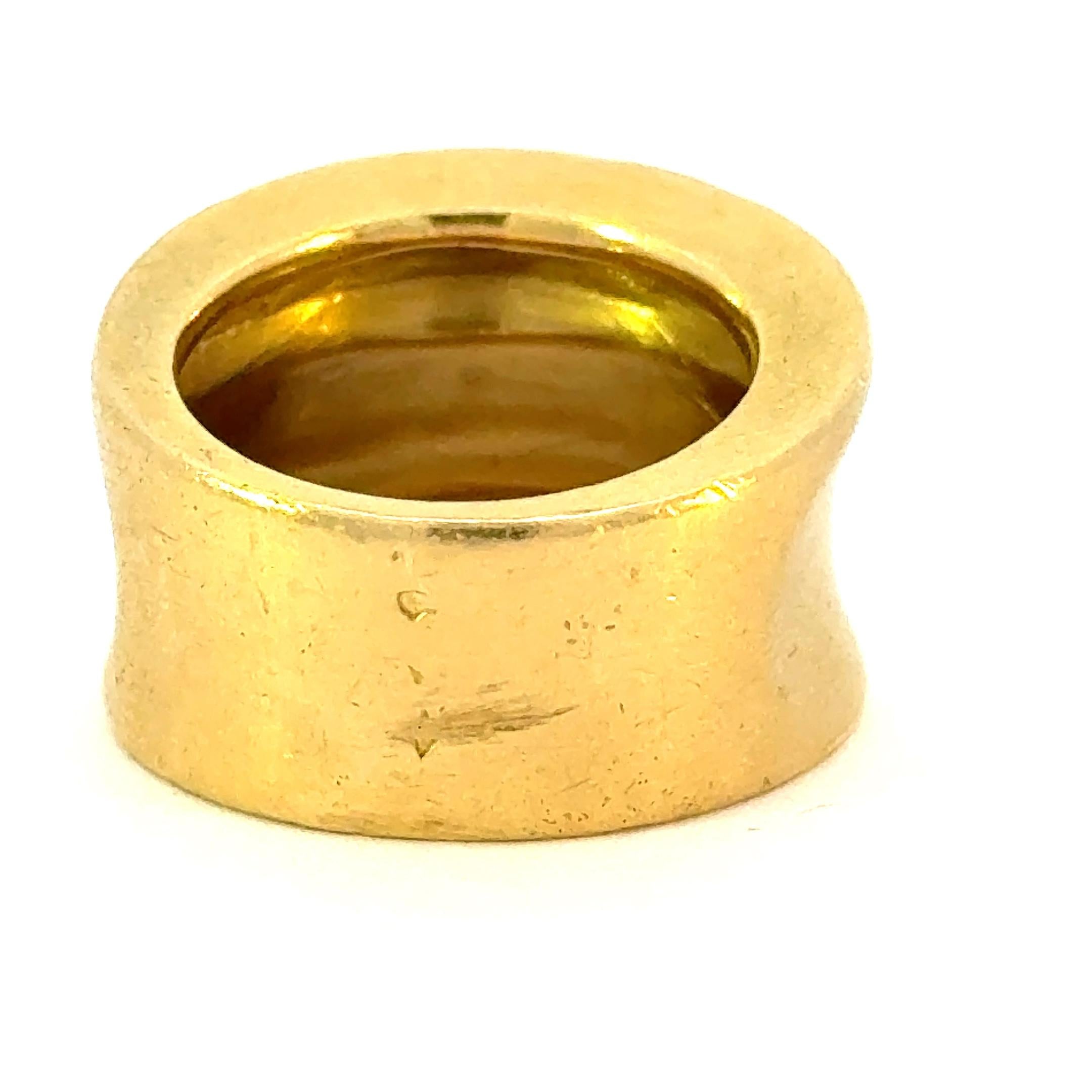 18K Yellow Gold Chunky Vintage Ring