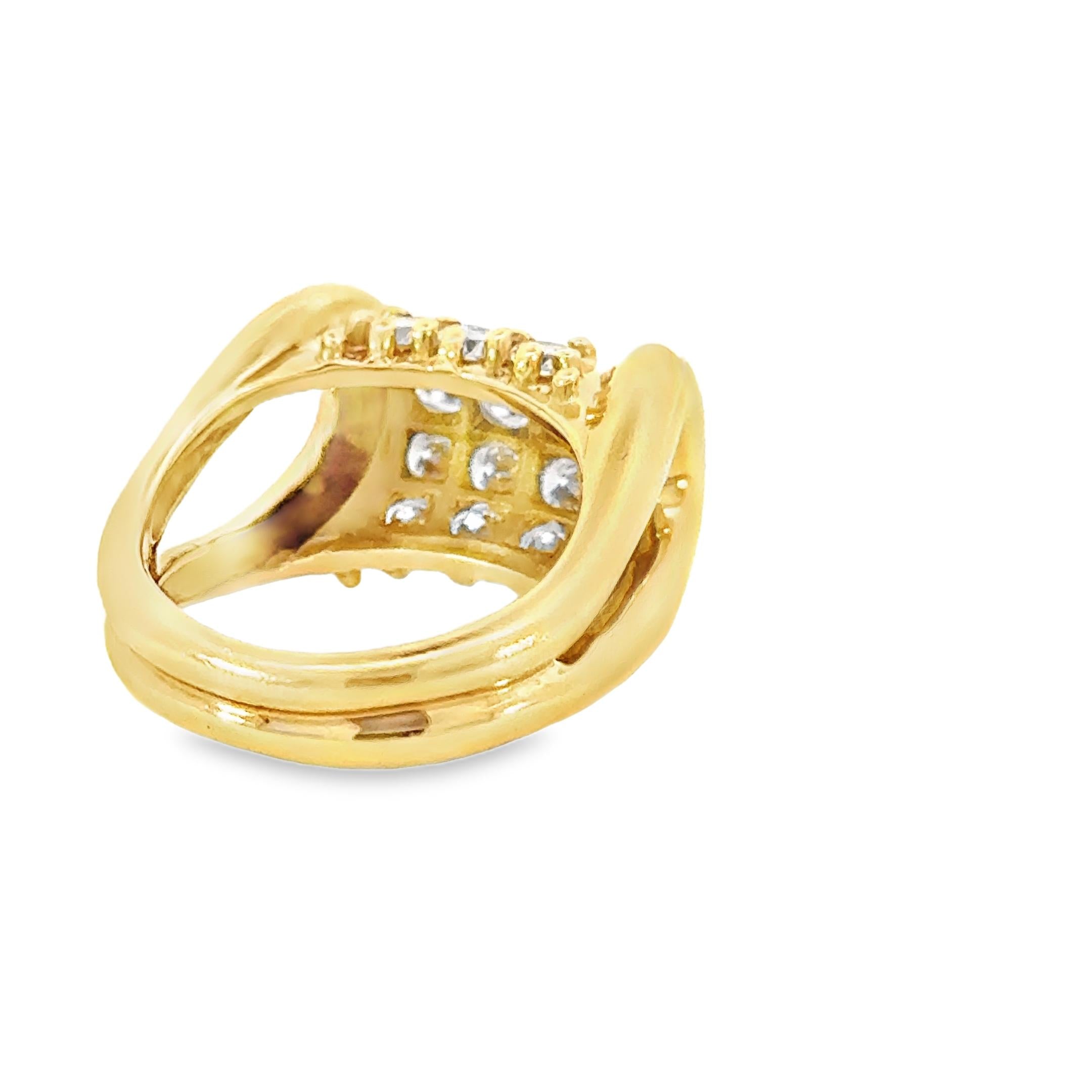 Vintage 2.25ct Diamond 18k Gold Ring