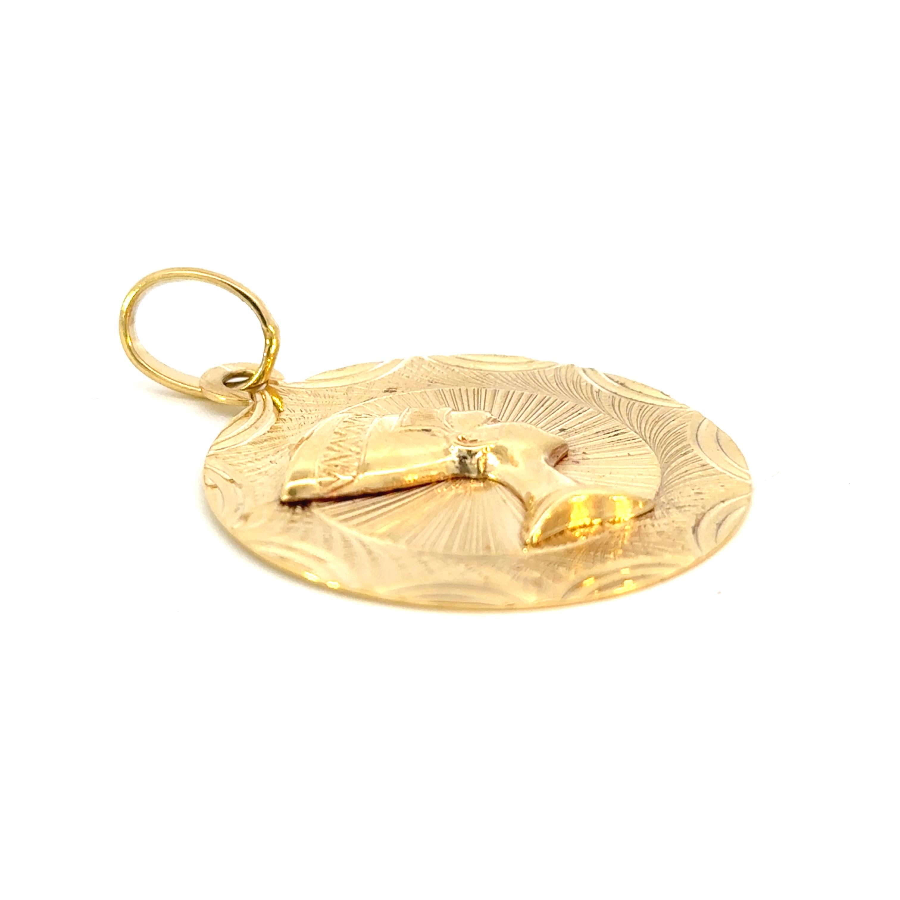 Vintage Nefertiti 18k Gold Charm