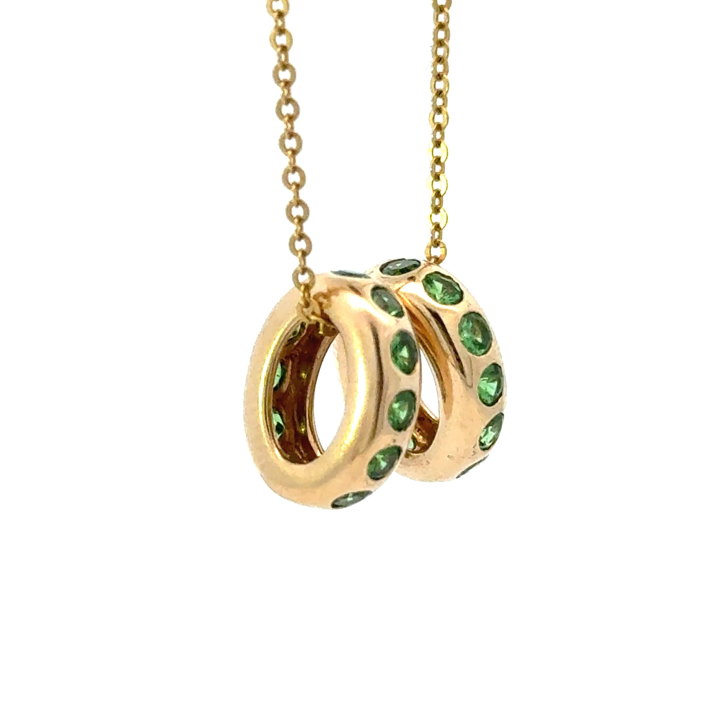 14k Yellow Gold and Emerald Rondel Spacer Charm