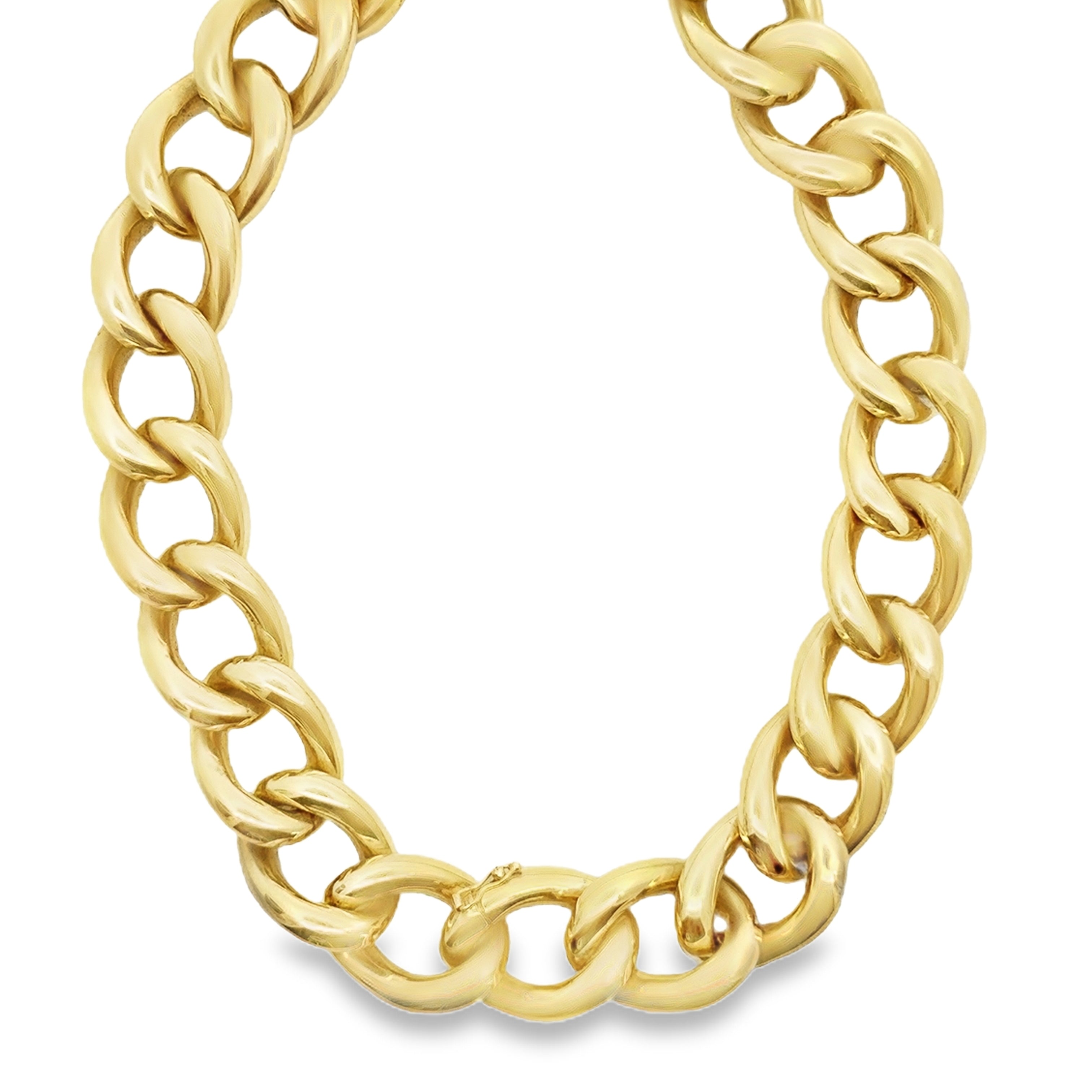 14k Yellow Gold Vintage Chunky Convertible Bracelets Chain