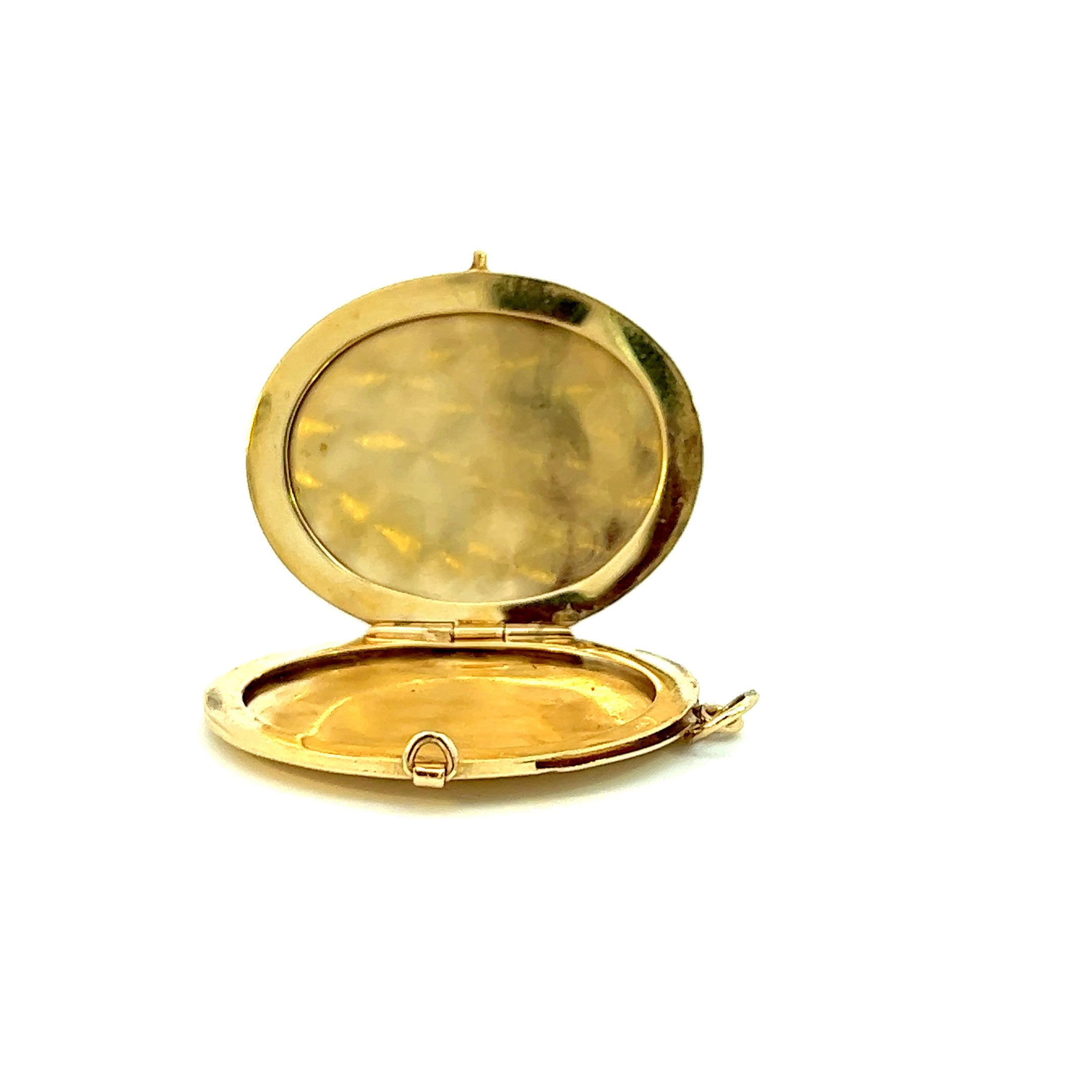 14k Yellow Gold Vintage Oval Locket