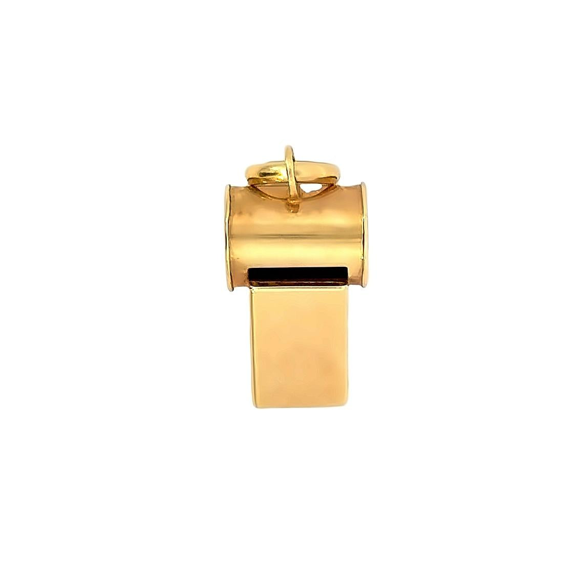 Vintage 14k Gold Whistle Charm