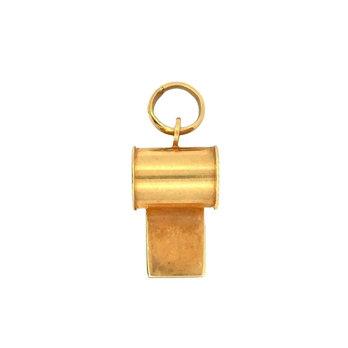 Vintage 14k Gold Whistle Charm