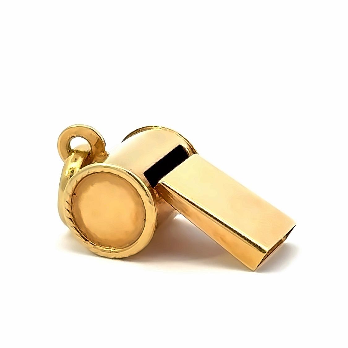 Vintage 14k Gold Whistle Charm