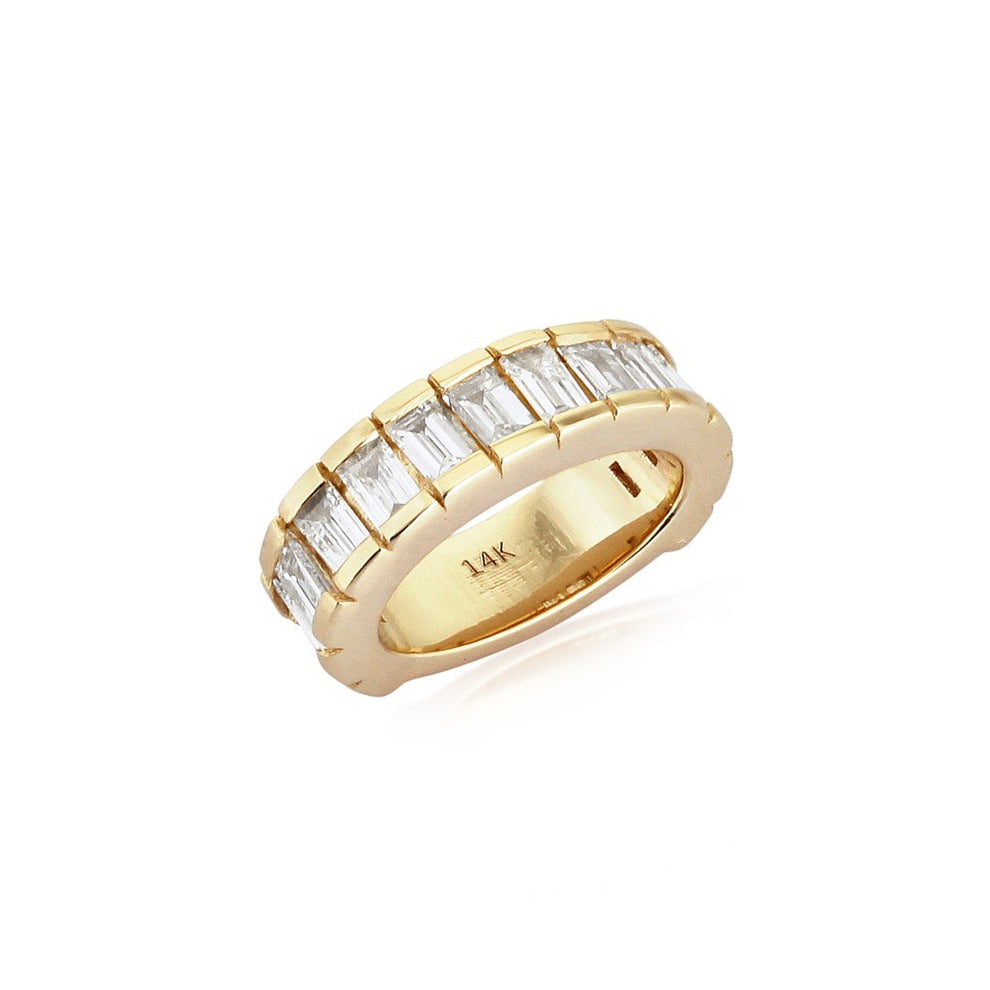 Diamond Baguette Rondel 14k