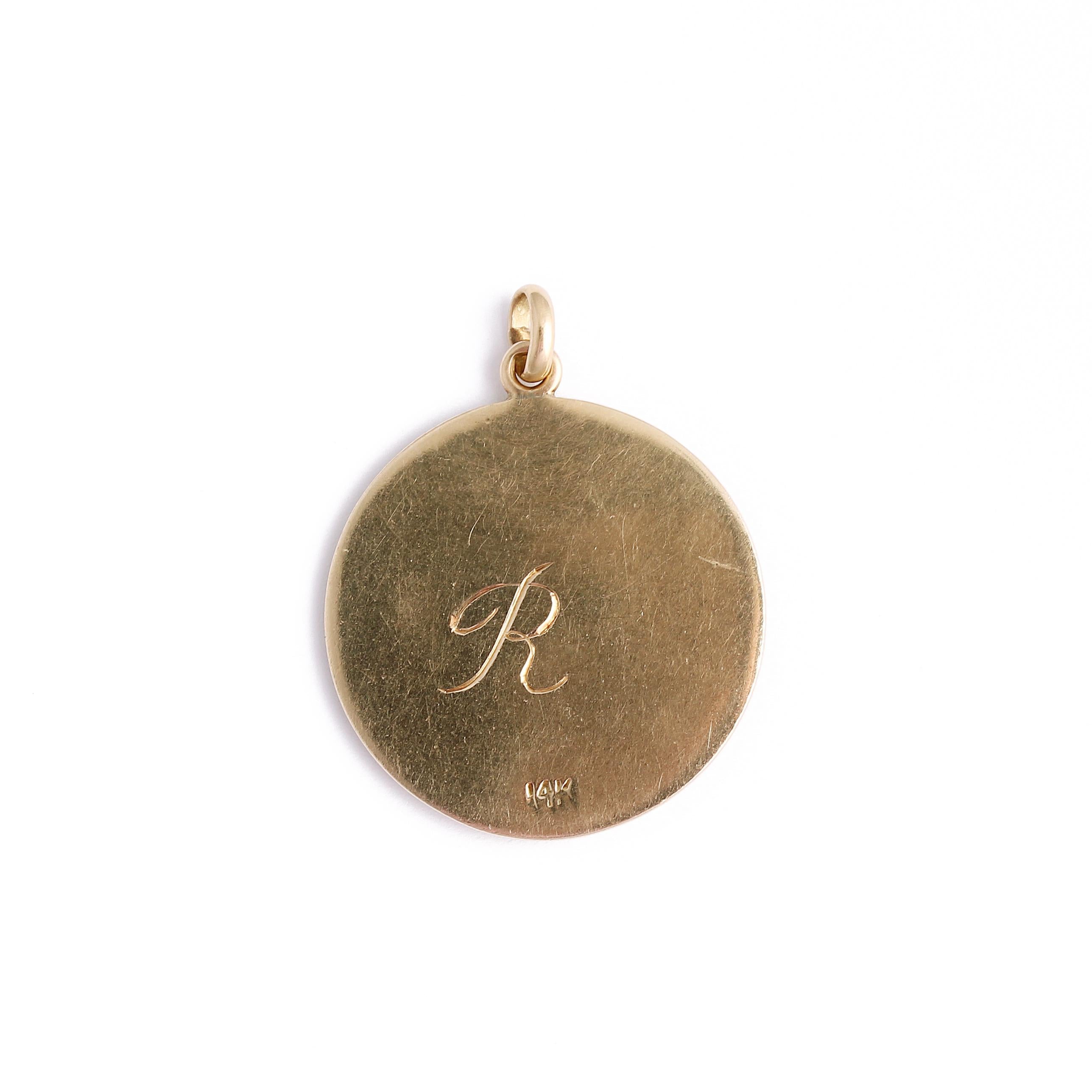 Vintage Zodiac Cancer 14k Gold Charm