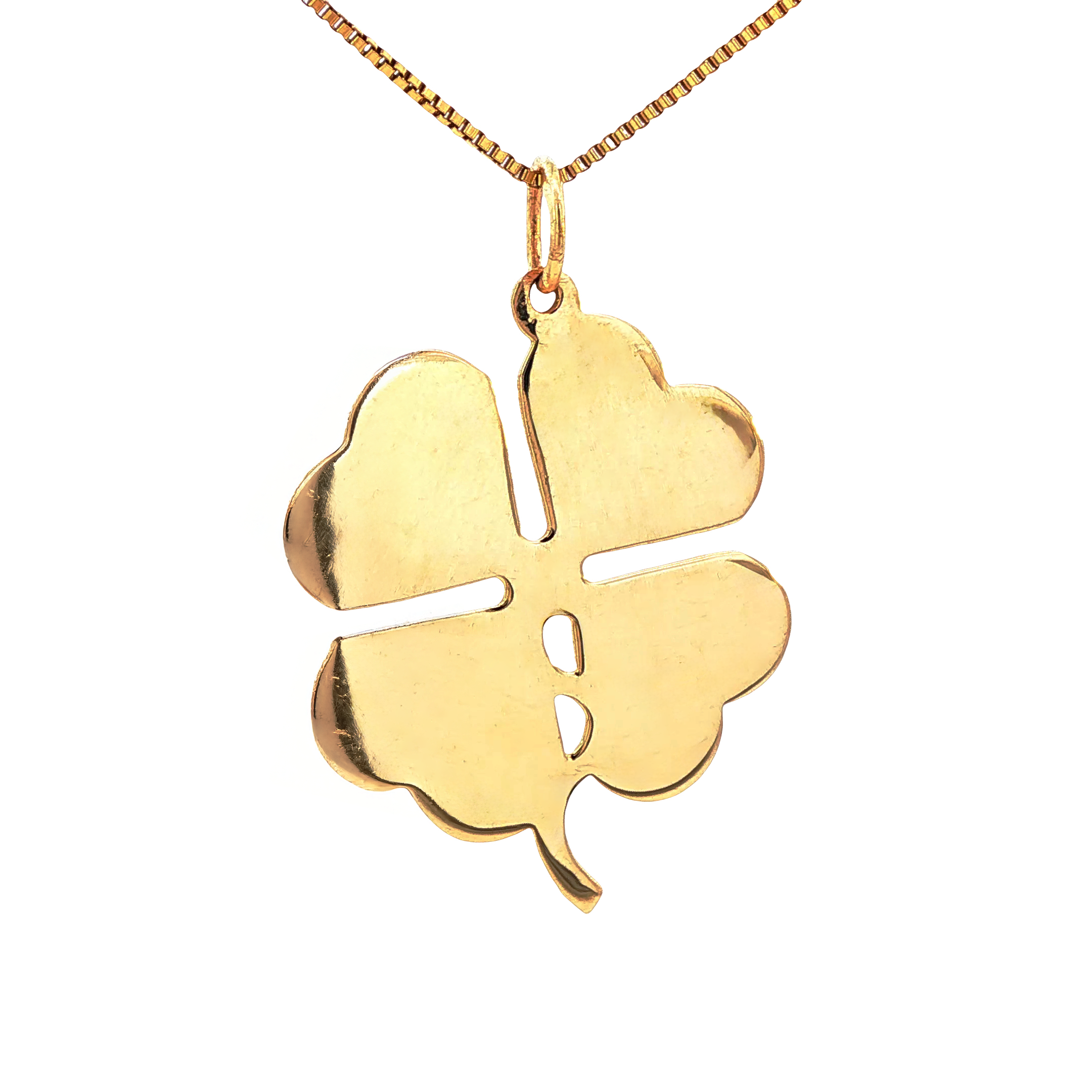 14k Yellow Gold Vintage Clover Charm