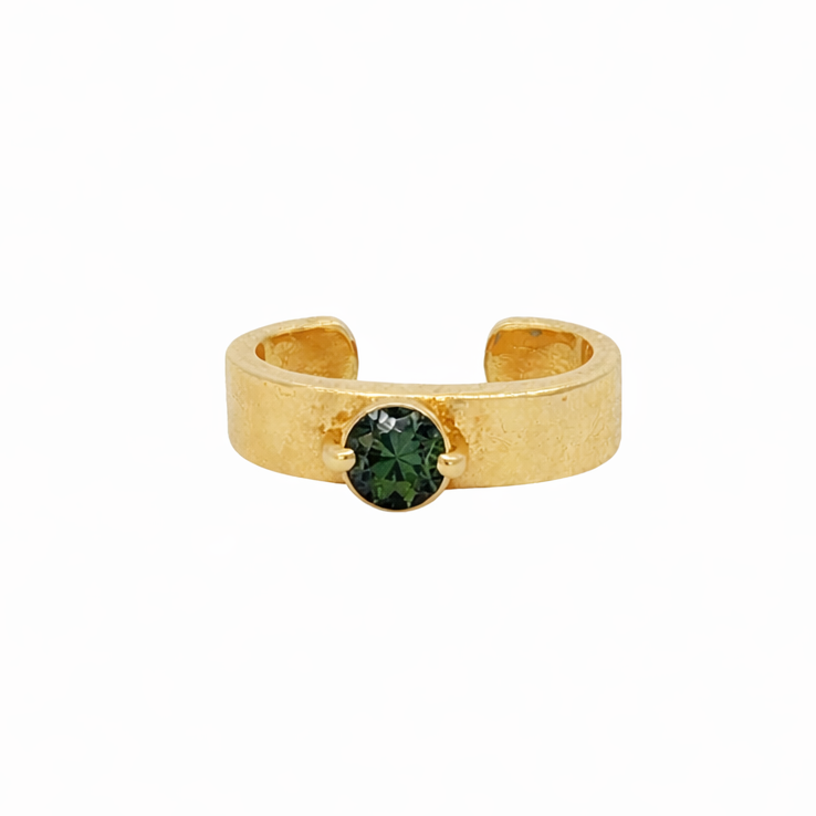 14k Gold Gemstone Ear Cuff