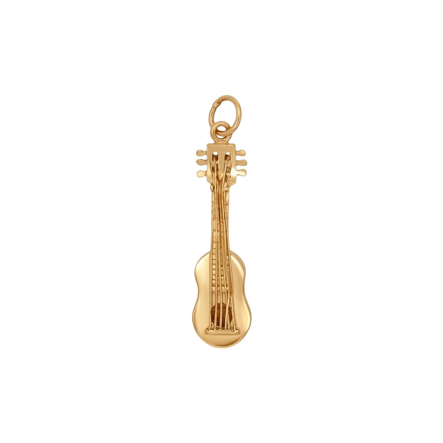 14k Yellow Gold Guitar Charm