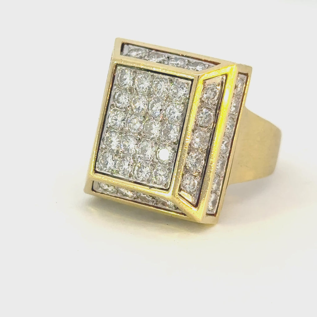 18k Yellow Gold Diamond Vintage Ring