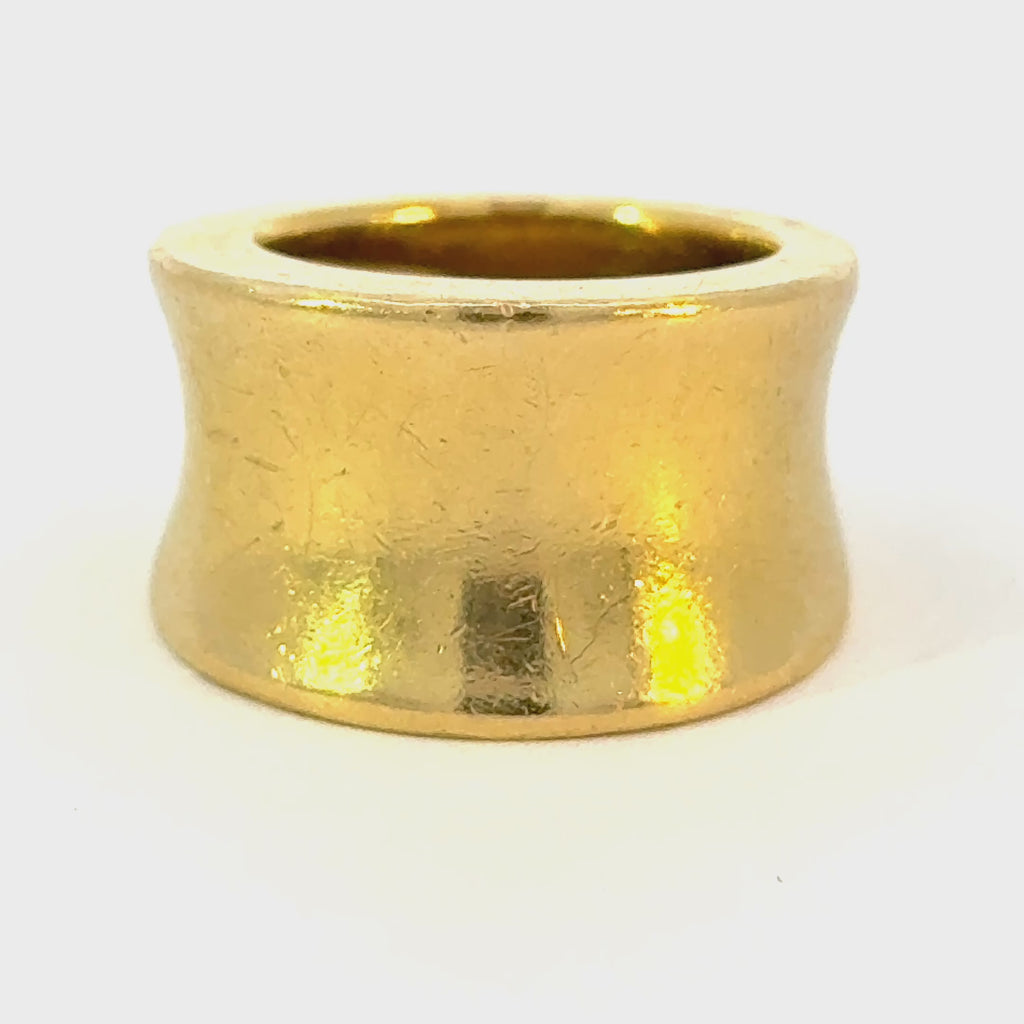 18K Yellow Gold Chunky Vintage Ring