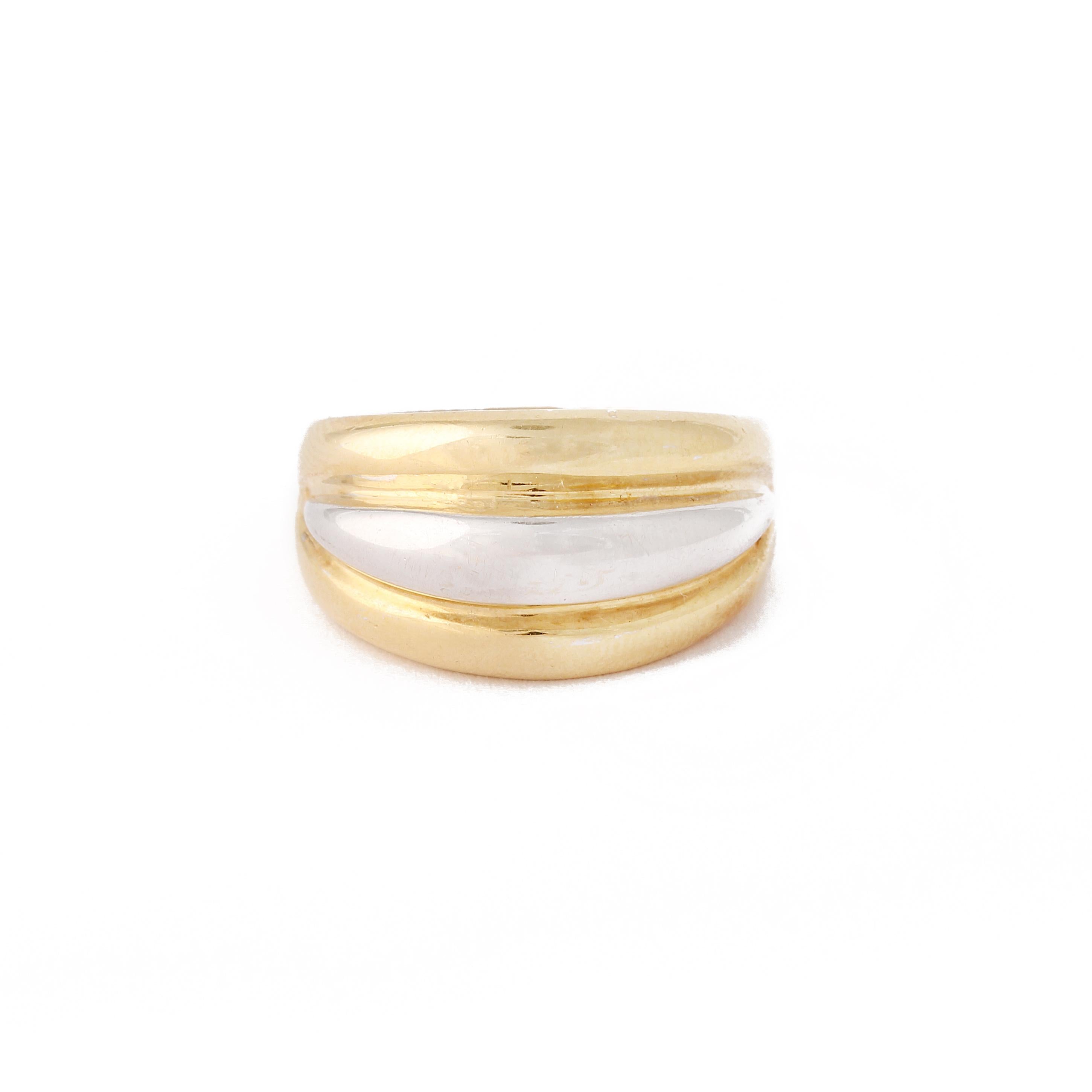 Vintage 14k White and Yellow Gold Ring