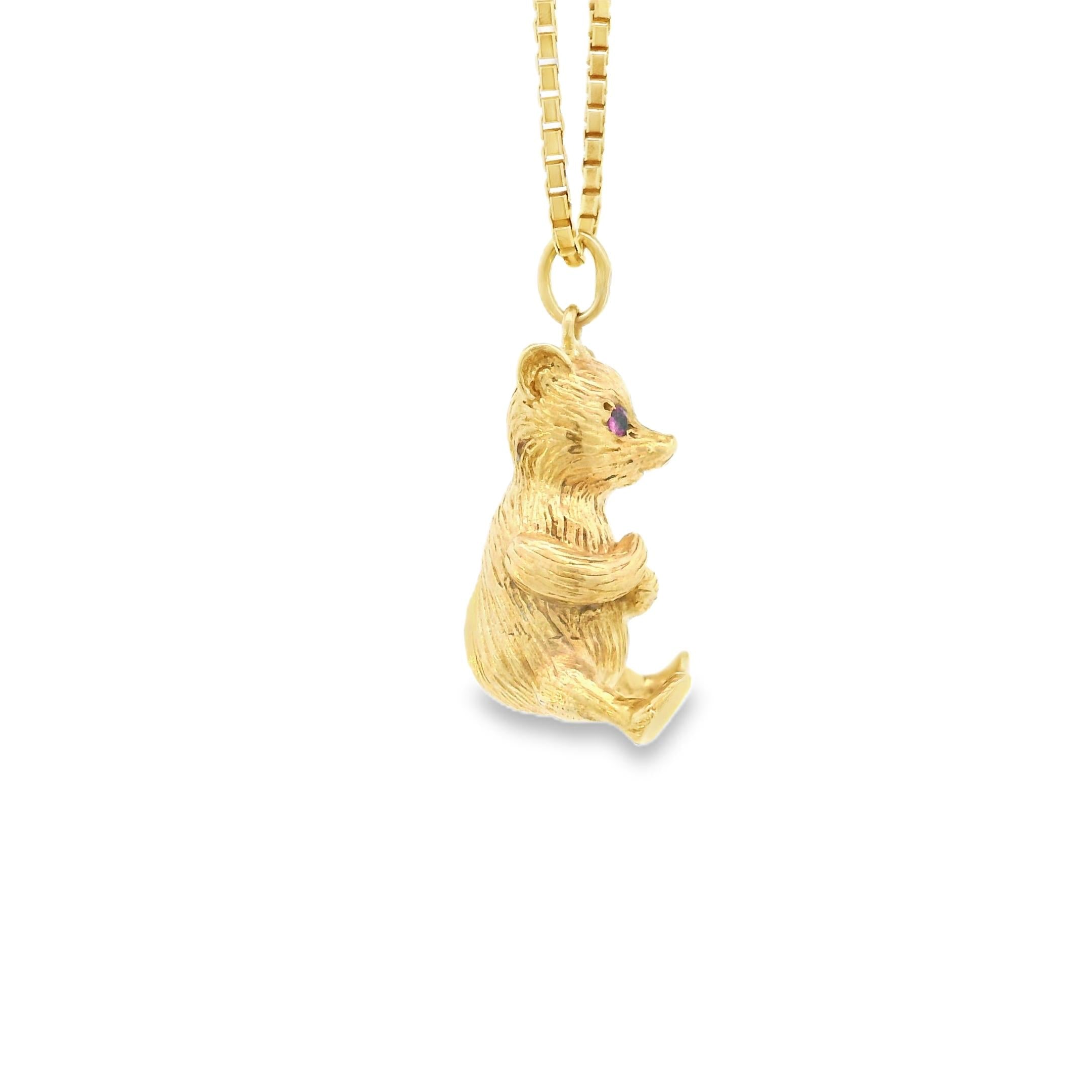 Vintage 14K Gold Bear Charm