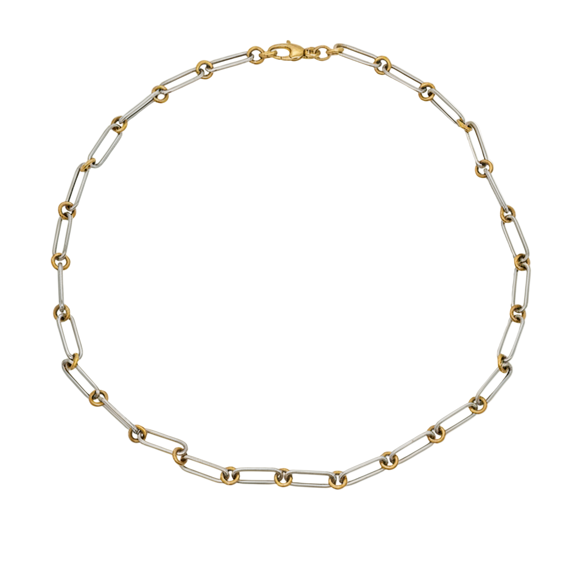 14k White and Yellow Gold Albert Chain