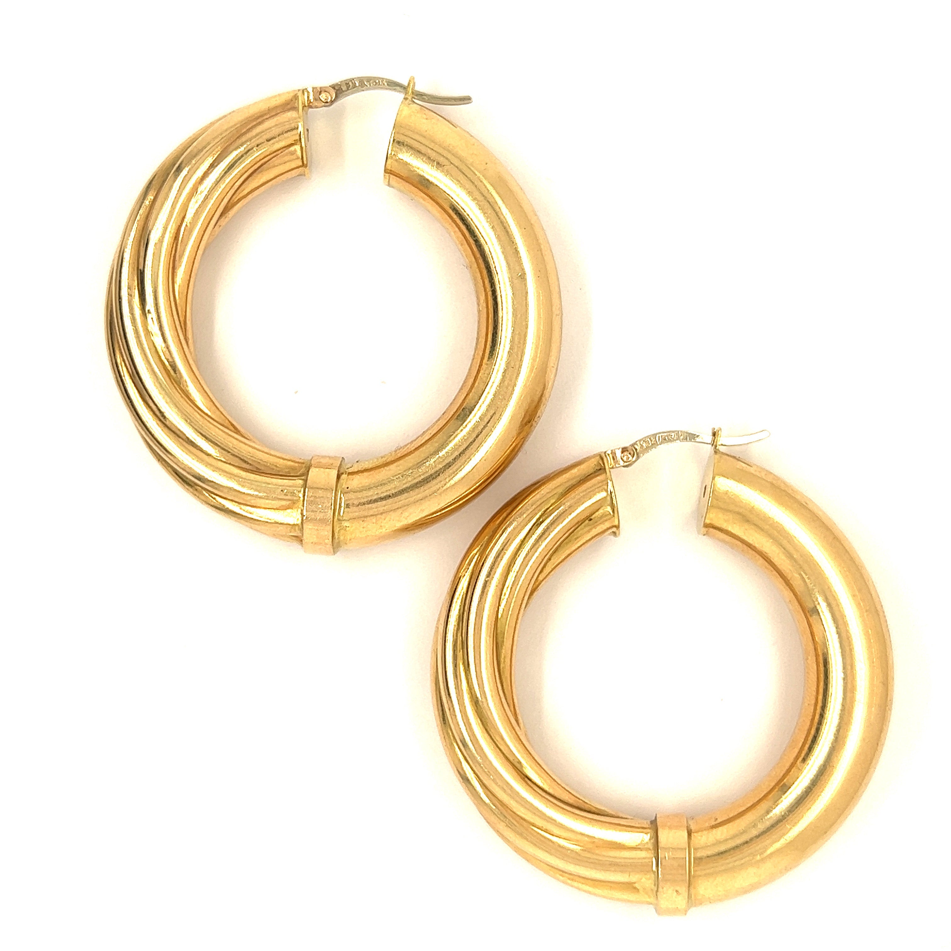 Vintage 14k Gold Hoops