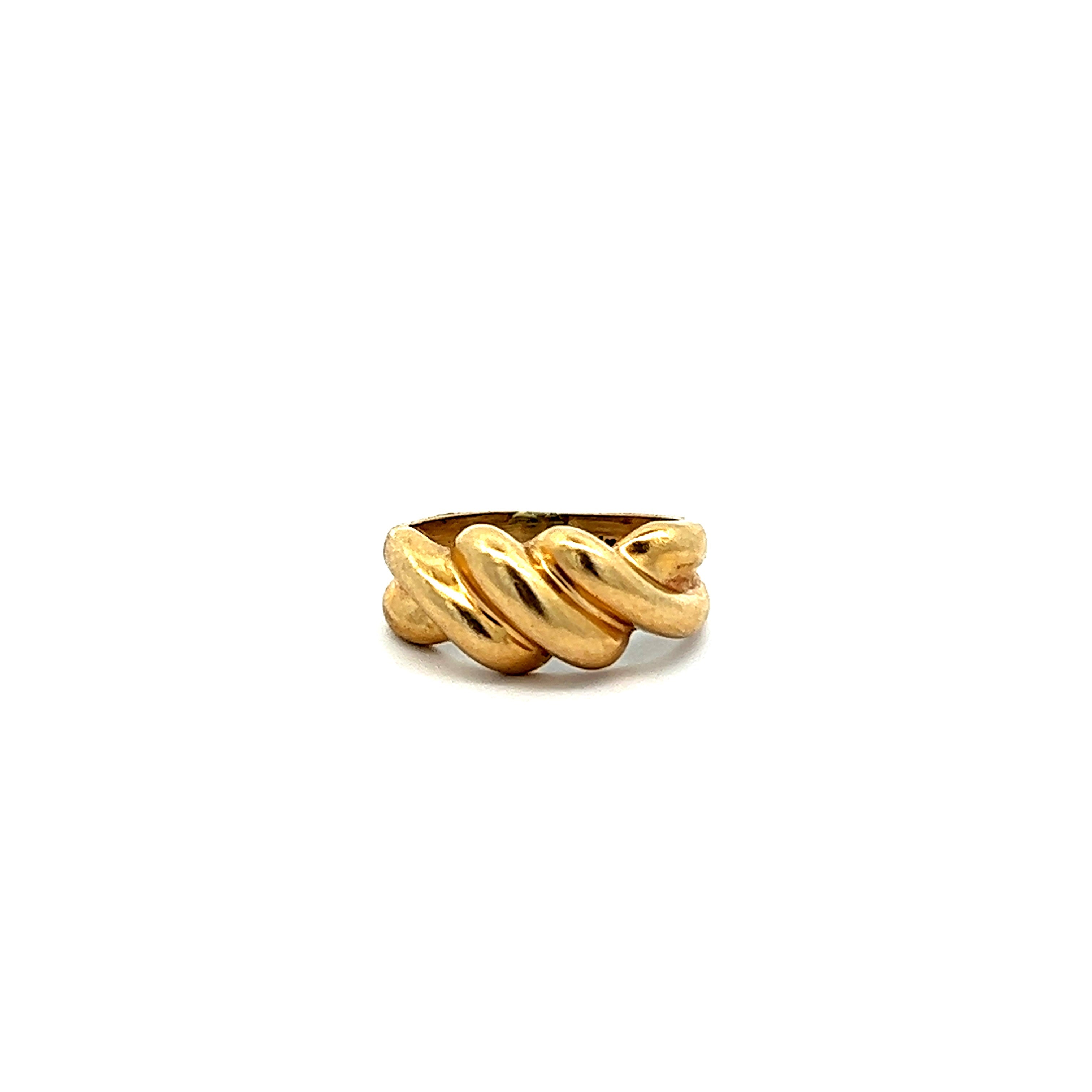 Vintage Swirl 14k Gold Ring