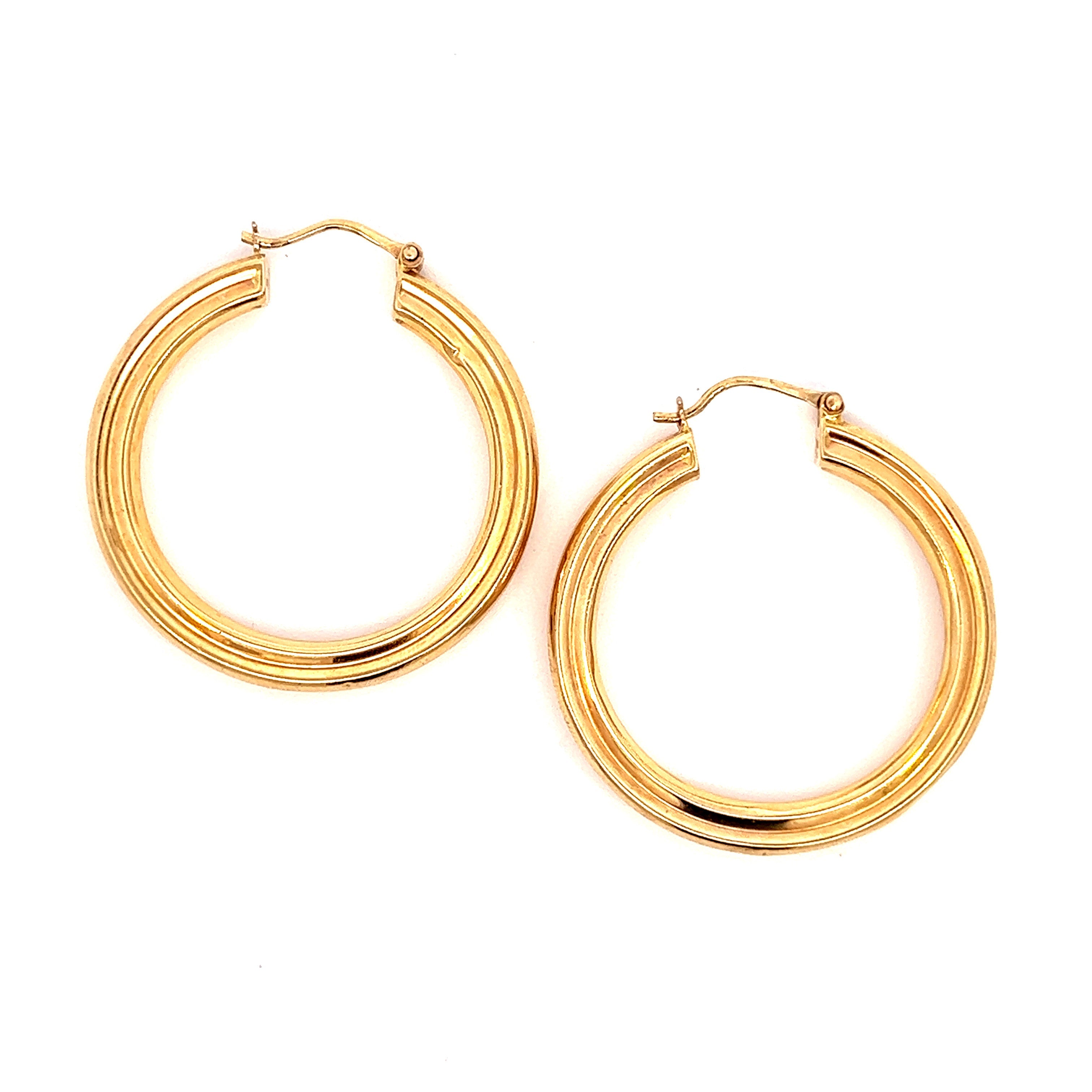 Vintage Hoops 14k Gold Earrings