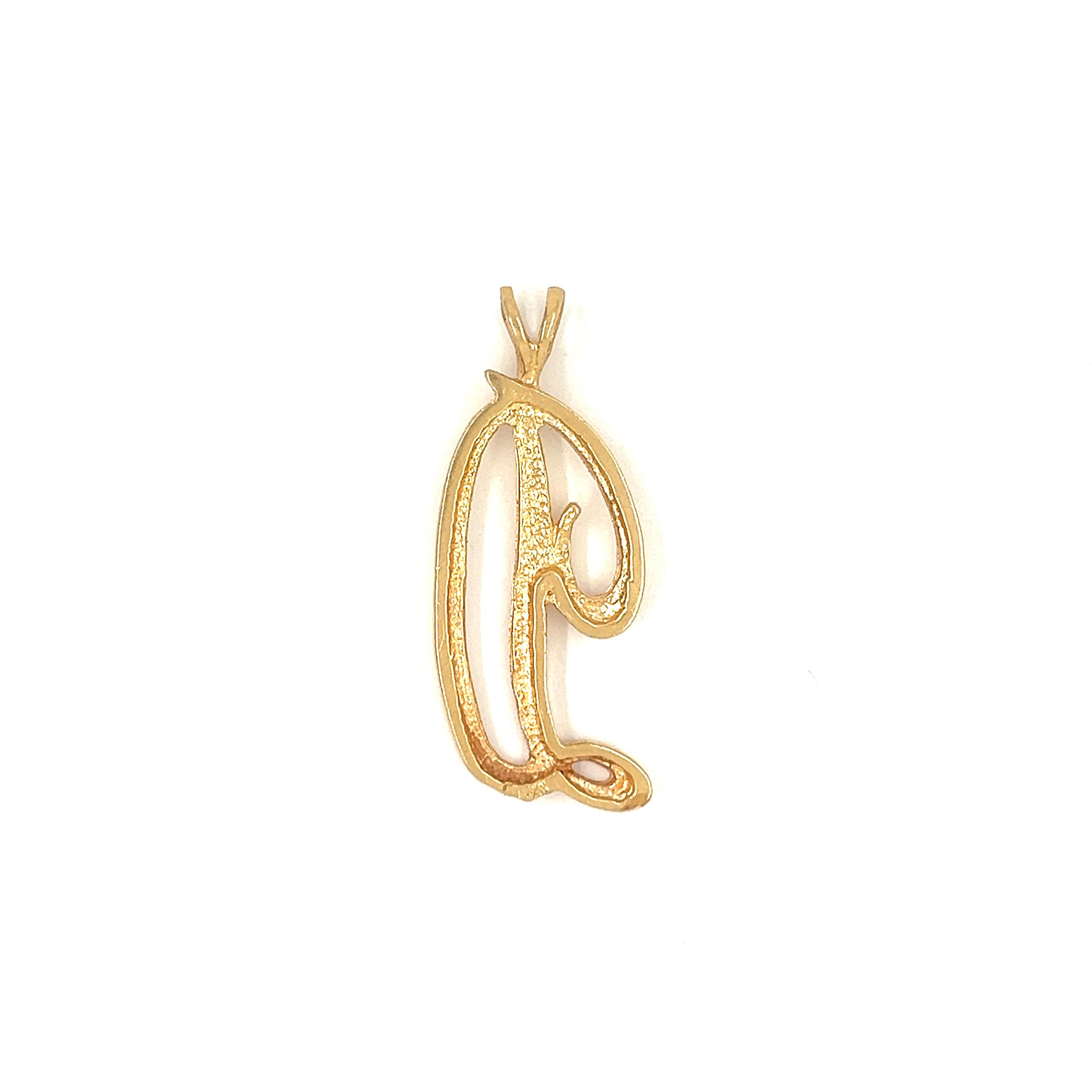 Vintage "D" 14k Gold Charm