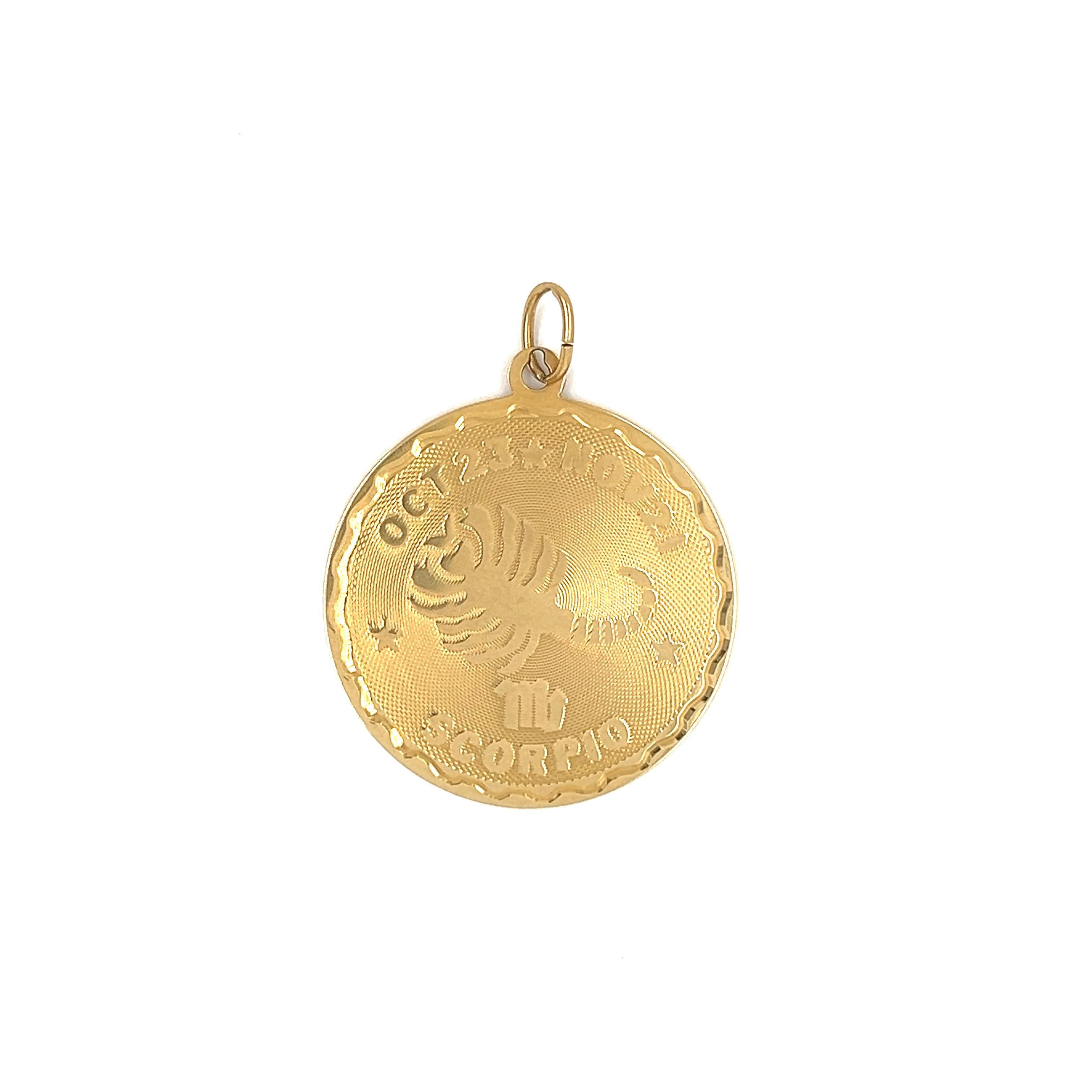 Vintage Zodiac Scorpio 14k Gold Charm