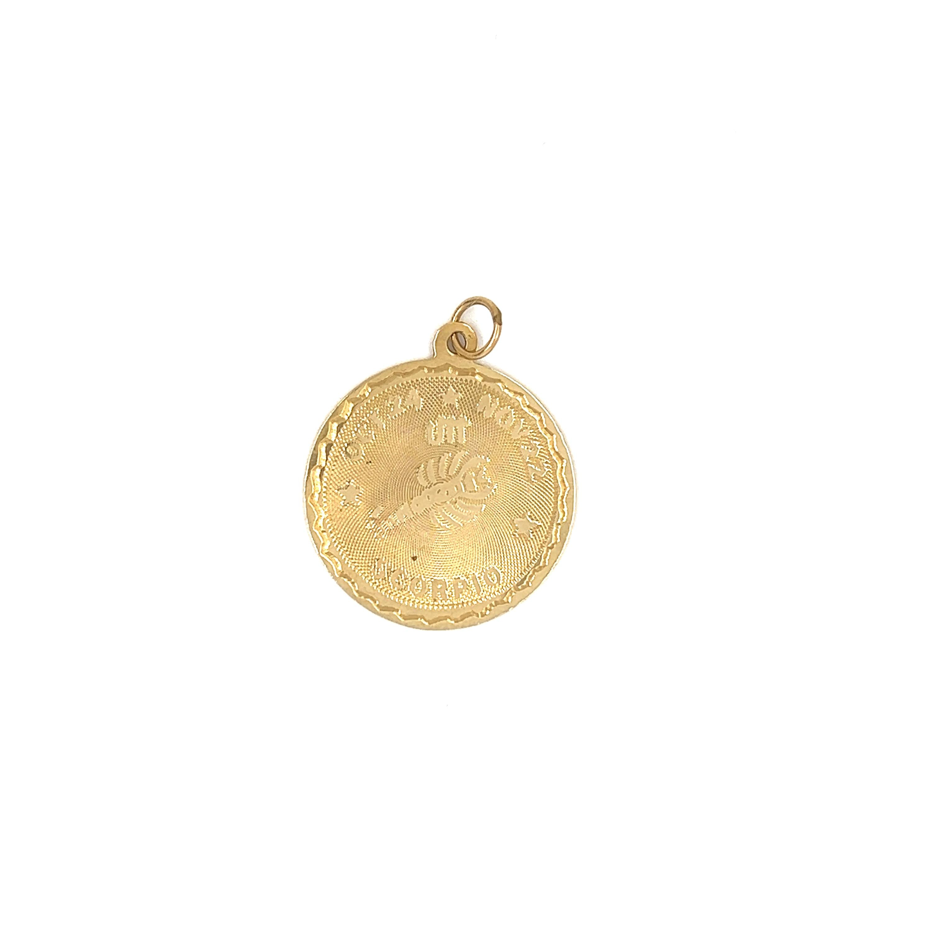 Vintage Zodiac Scorpio 14k Gold Charm