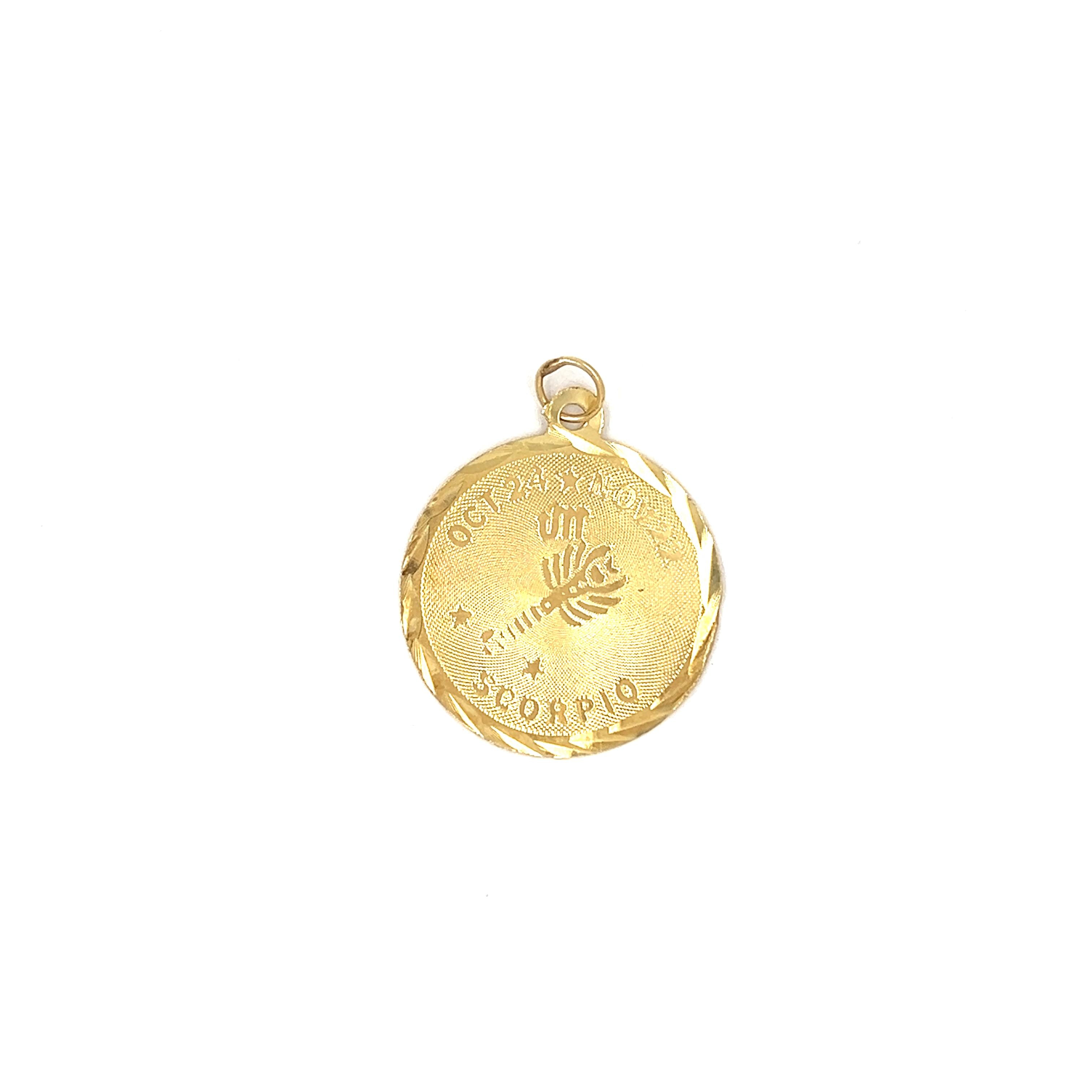 Vintage Zodiac Scorpio 14k Gold Charm