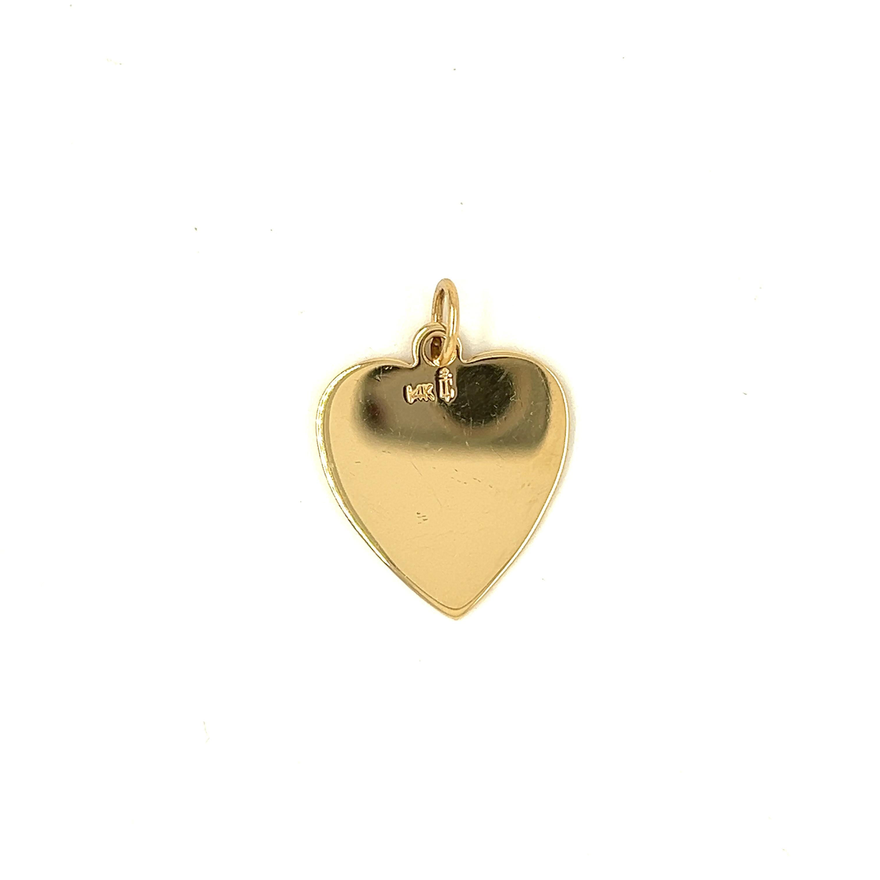 Vintage Heart 14k Gold Charm