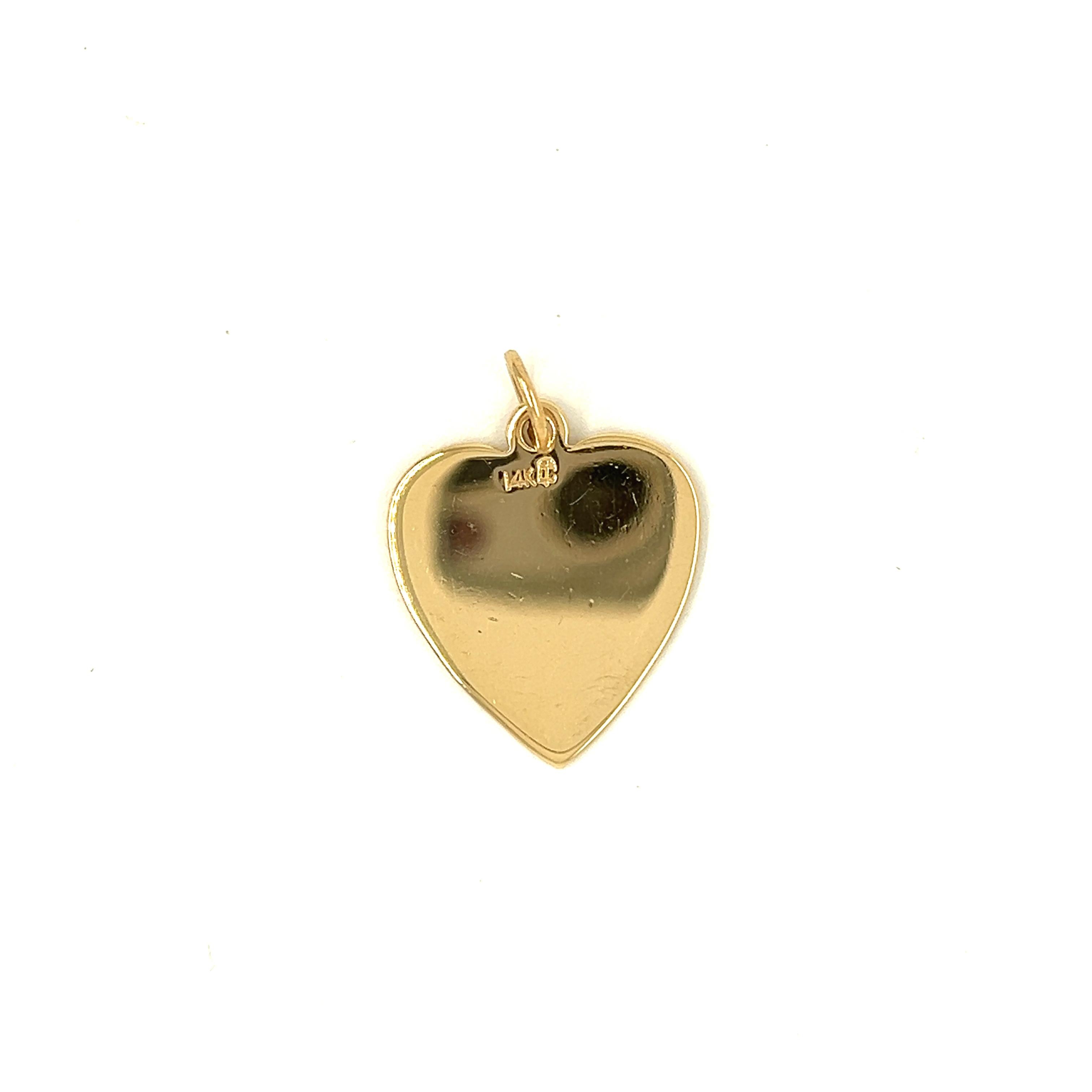 Vintage Heart 14k Gold Charm