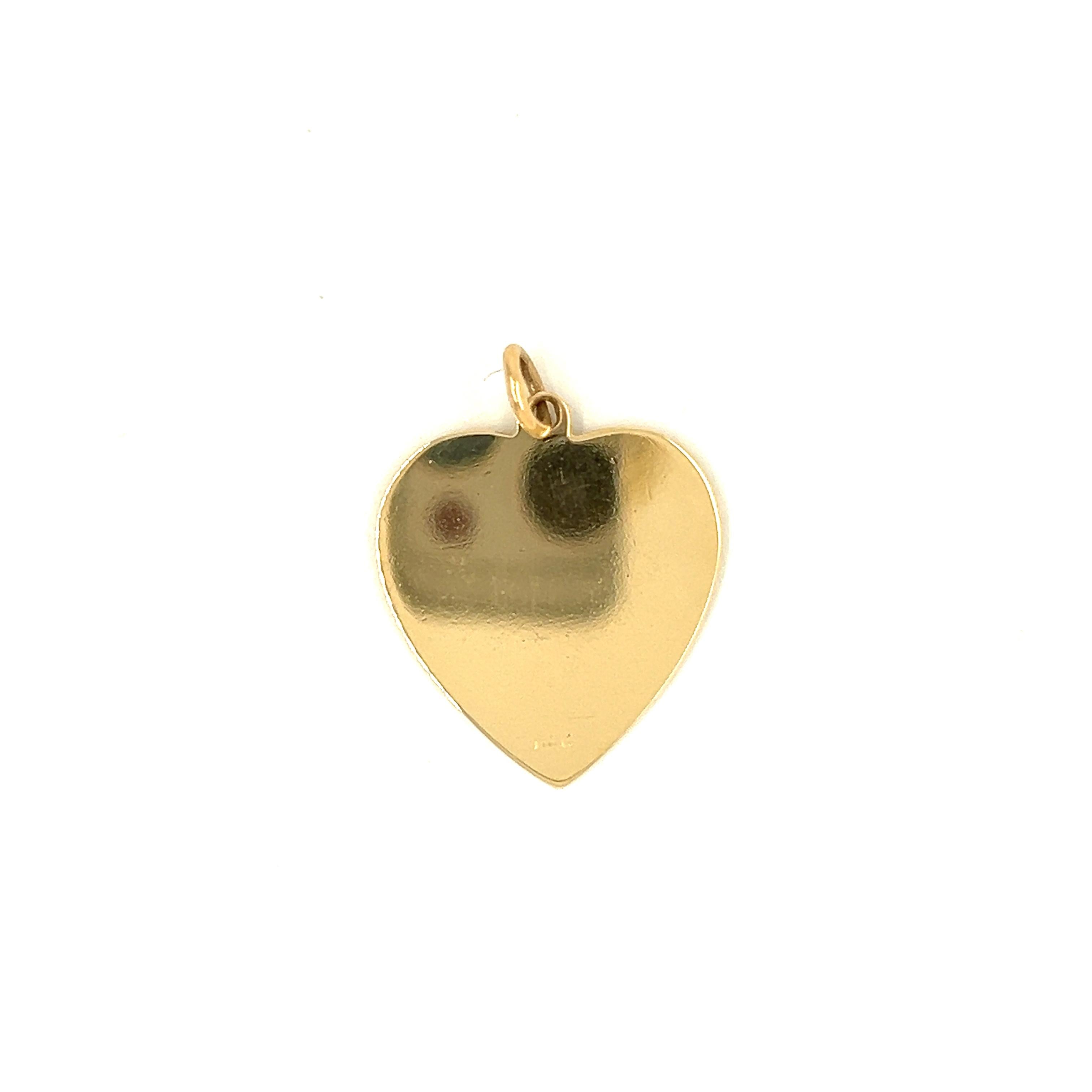 Vintage Heart 14k Gold Charm