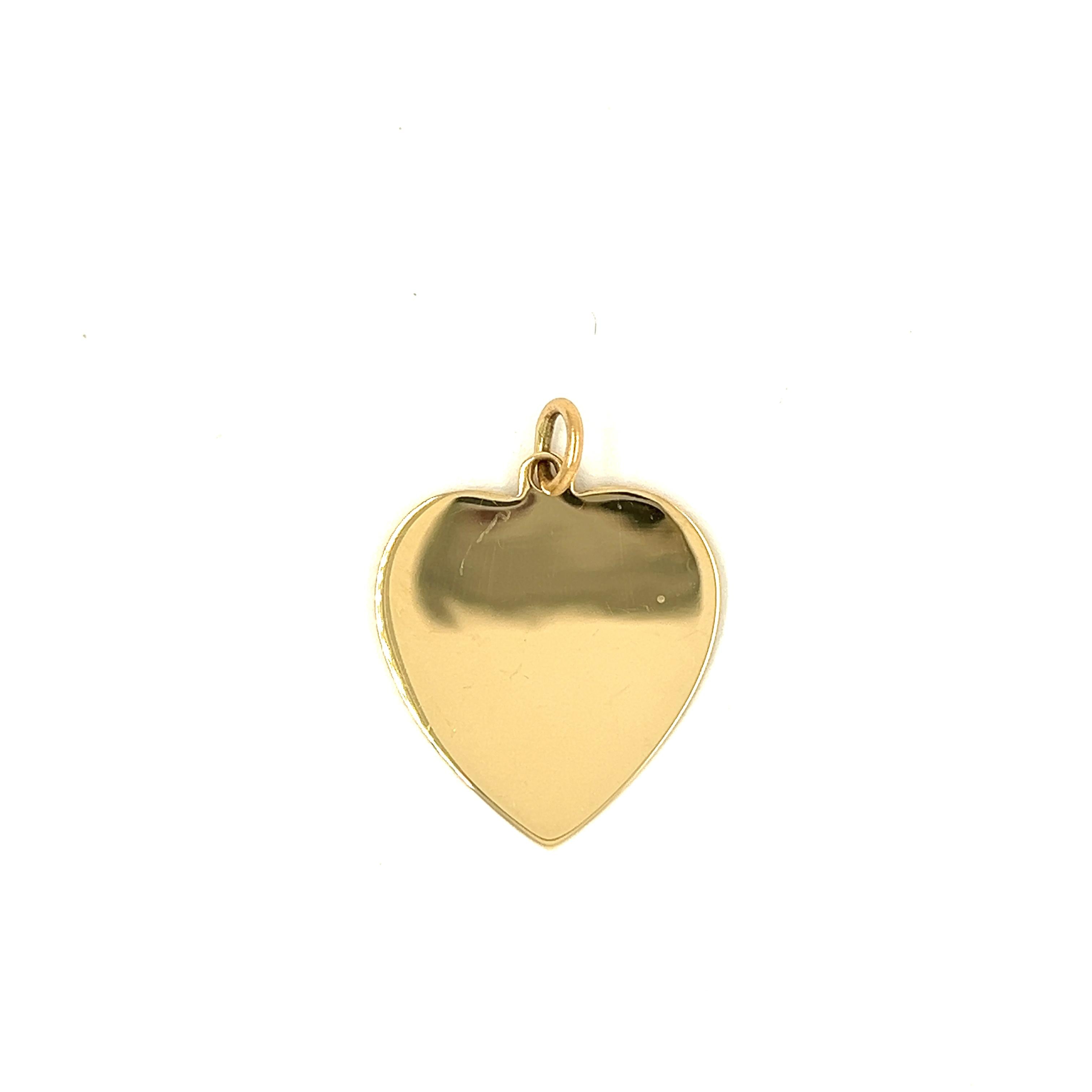 Vintage Heart 14k Gold Charm