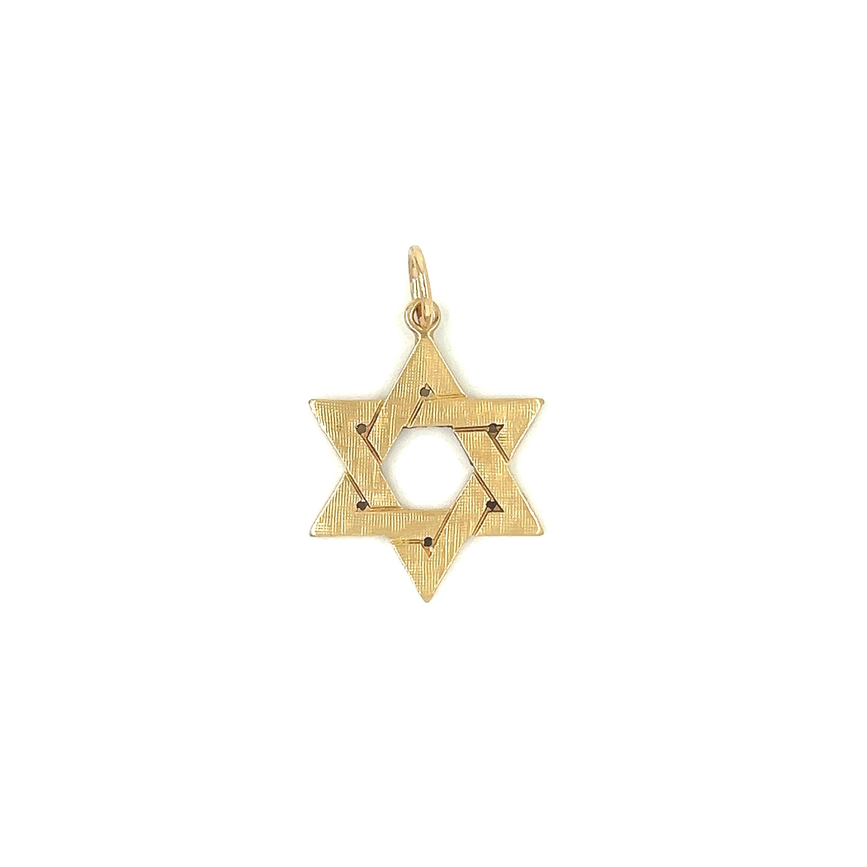 Vintage Star of David 14K Gold Charm