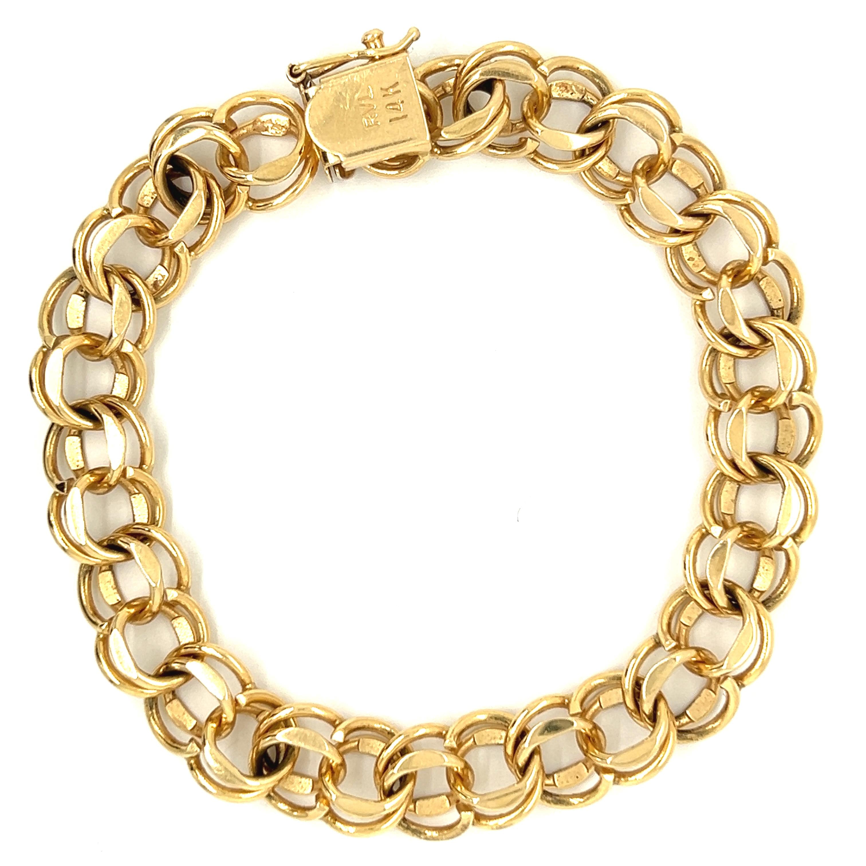 Vintage 14k Gold Charm Bracelet