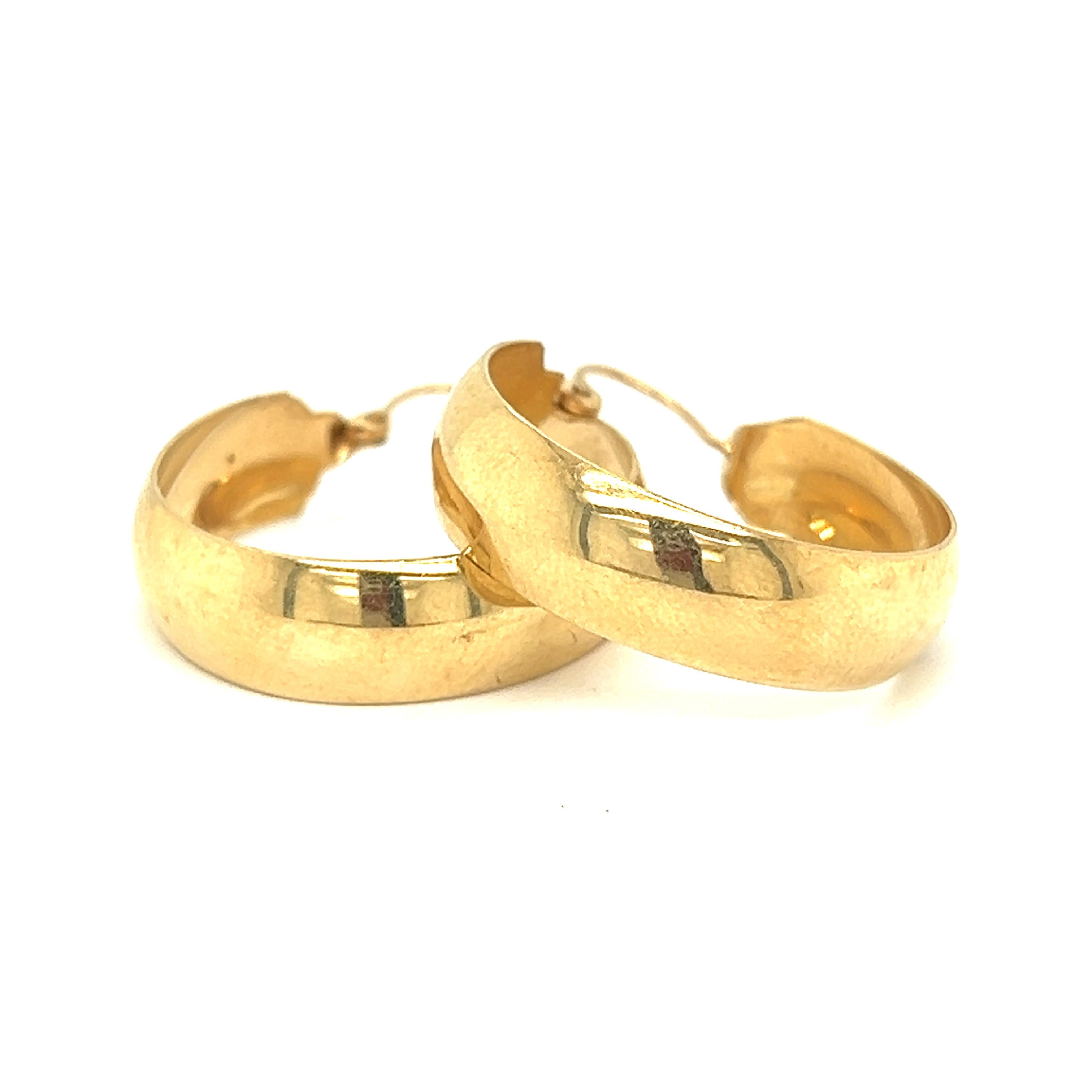 Vintage 18k Gold Hoop Earrings