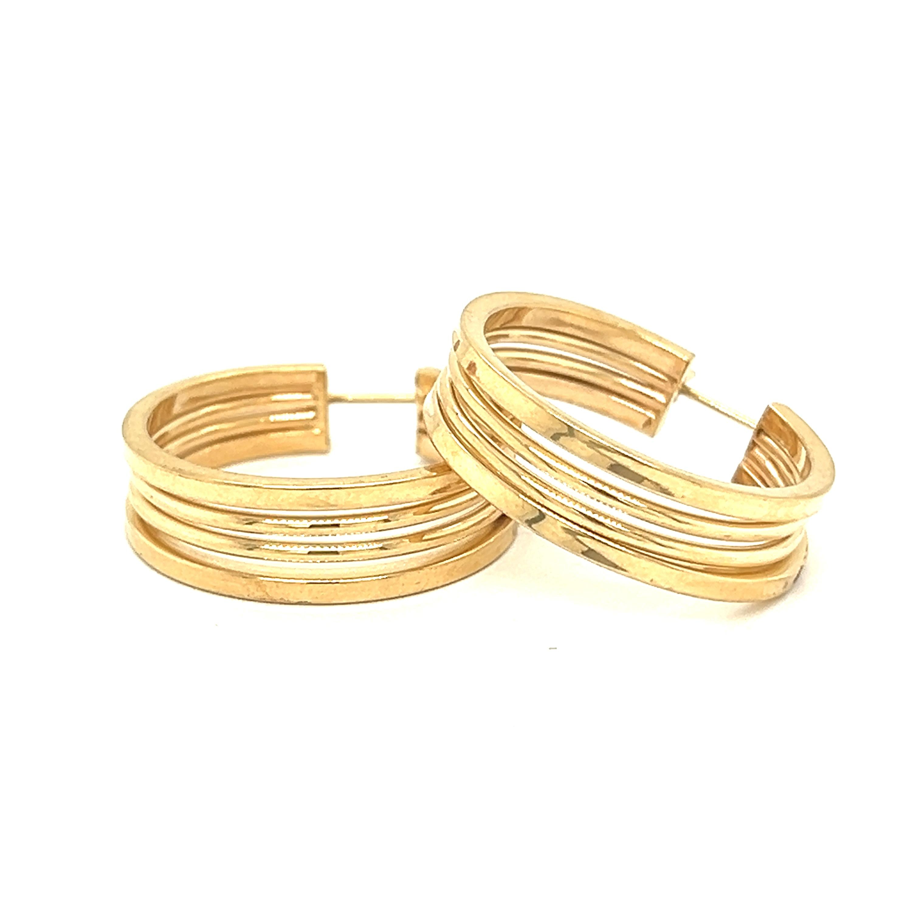 Vintage 14k Gold Hoop Earrings