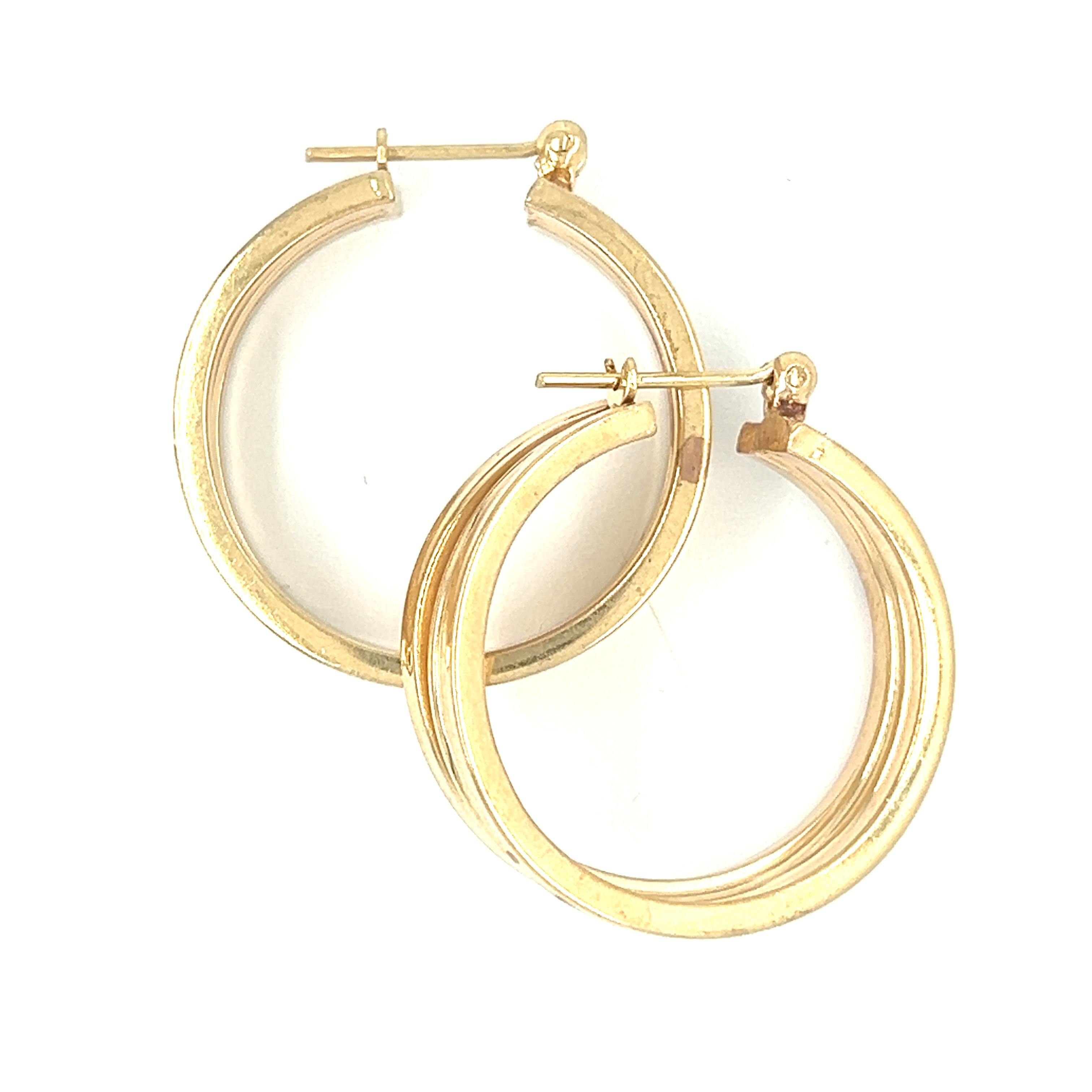 Vintage 14k Gold Hoop Earrings